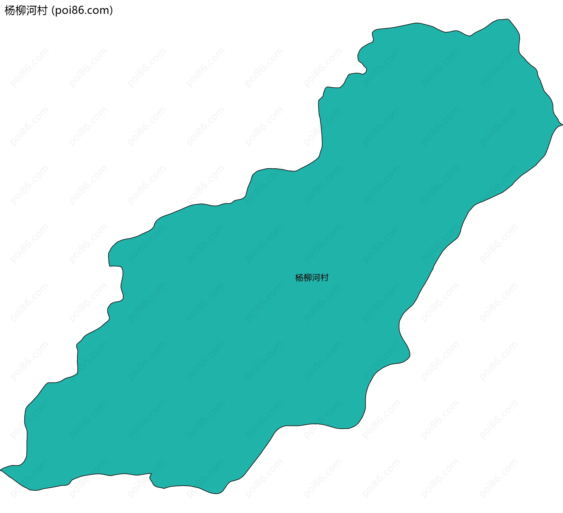 杨柳河村边界地图
