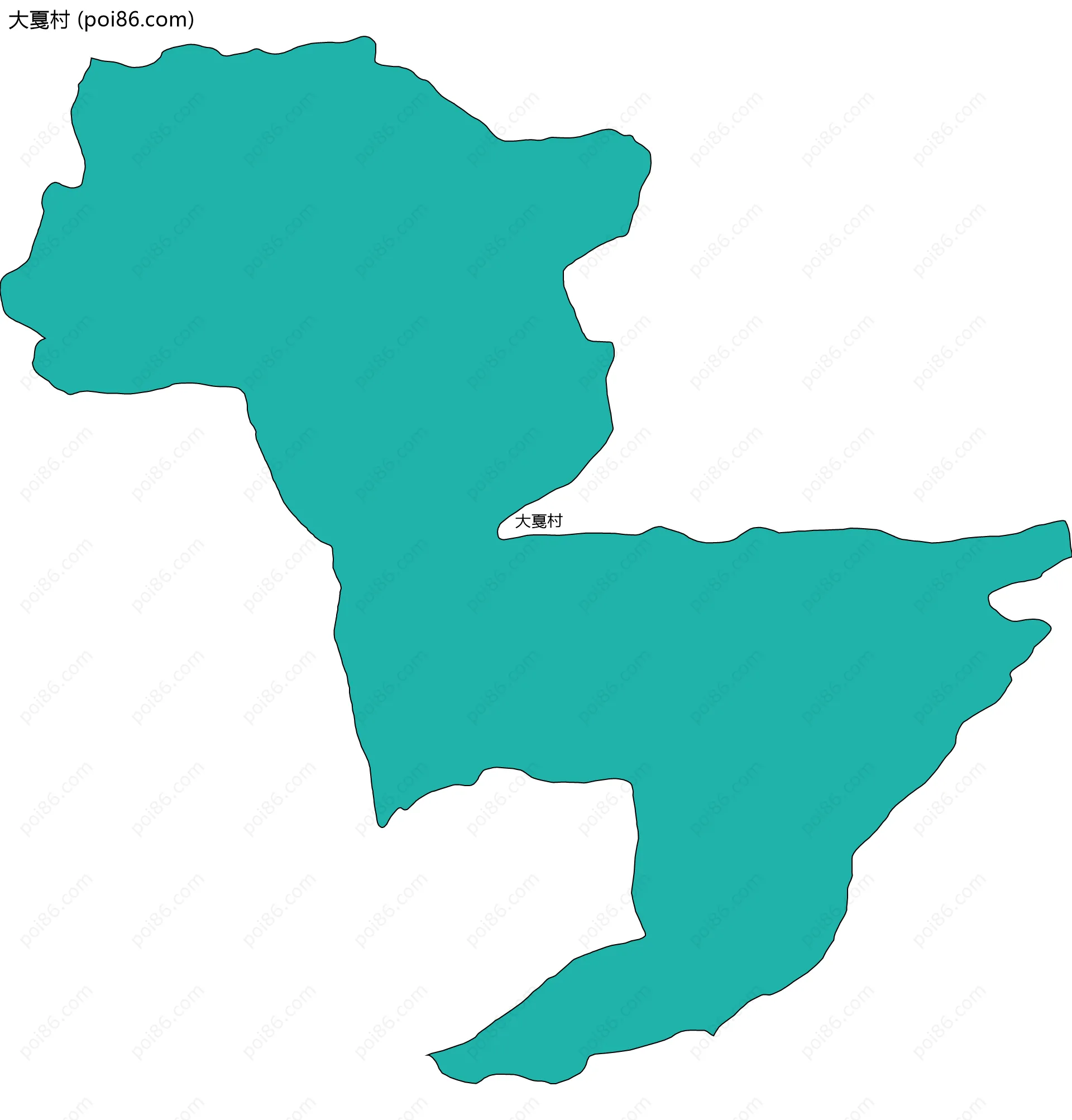 大戛村边界地图