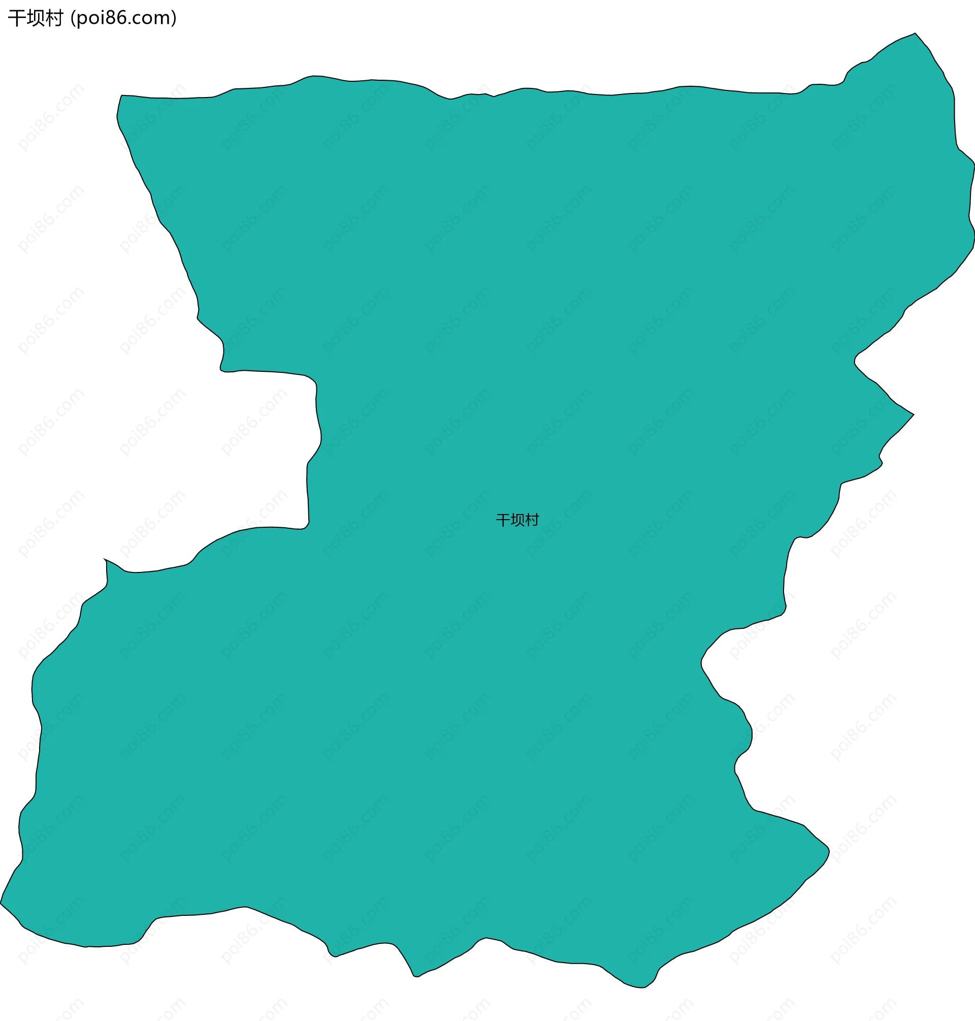 干坝村边界地图