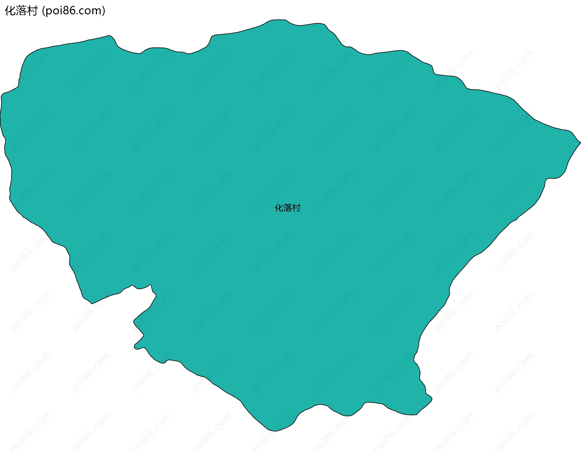 化落村边界地图