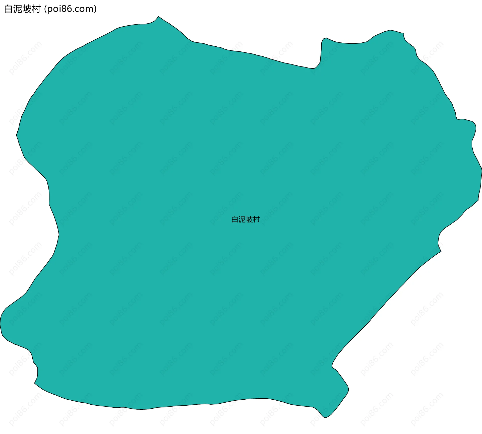 白泥坡村边界地图