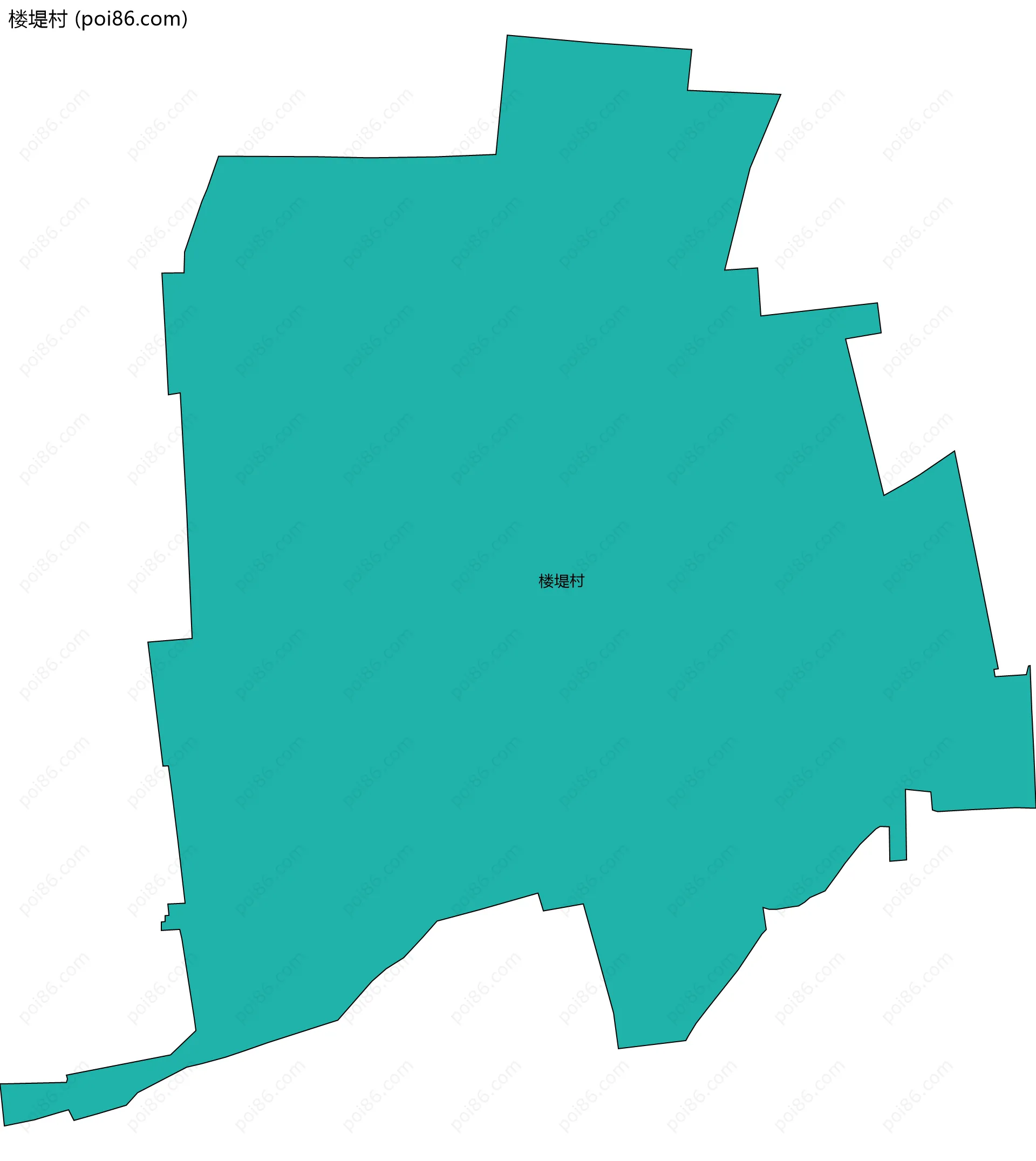 楼堤村边界地图