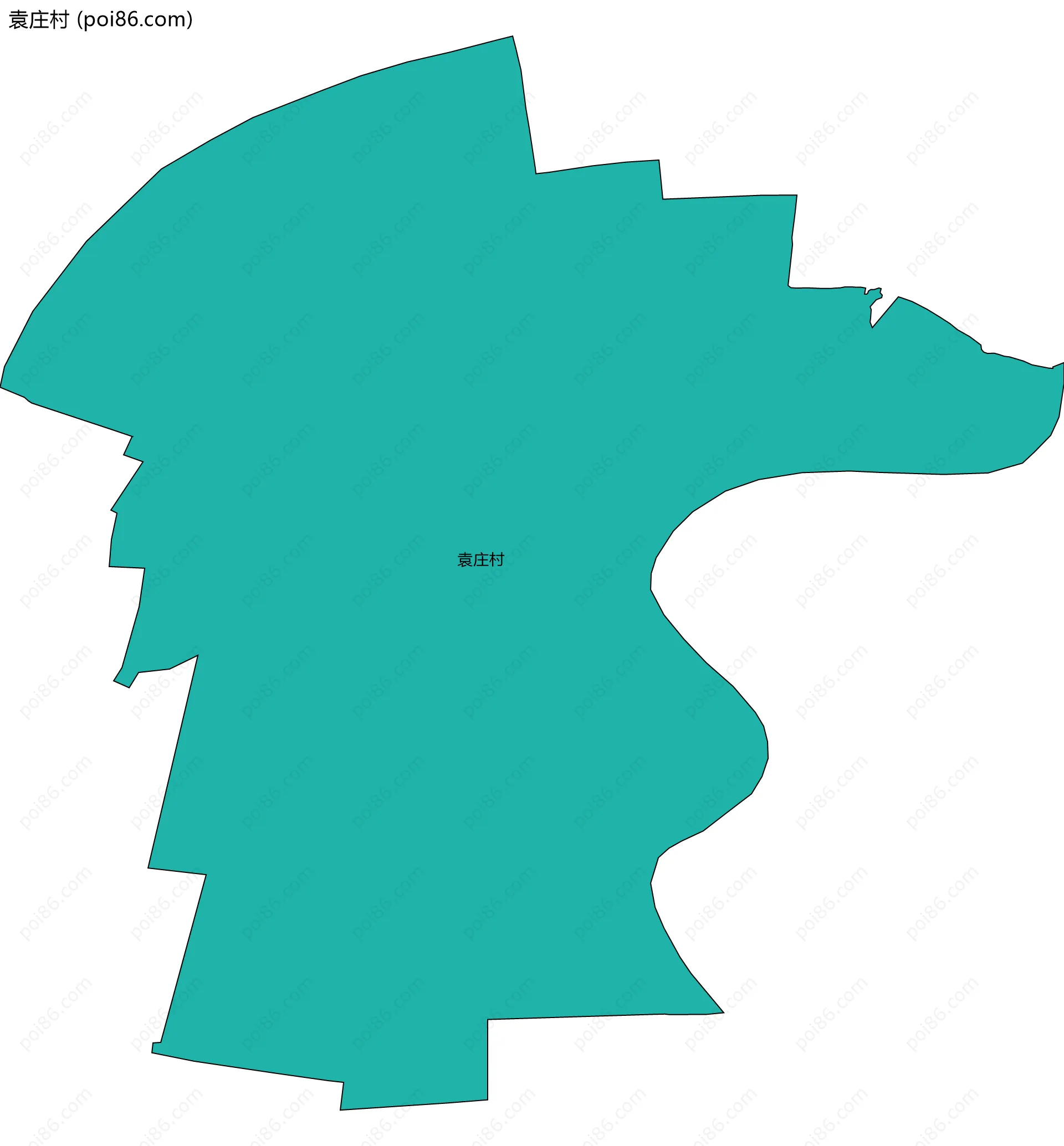 袁庄村边界地图