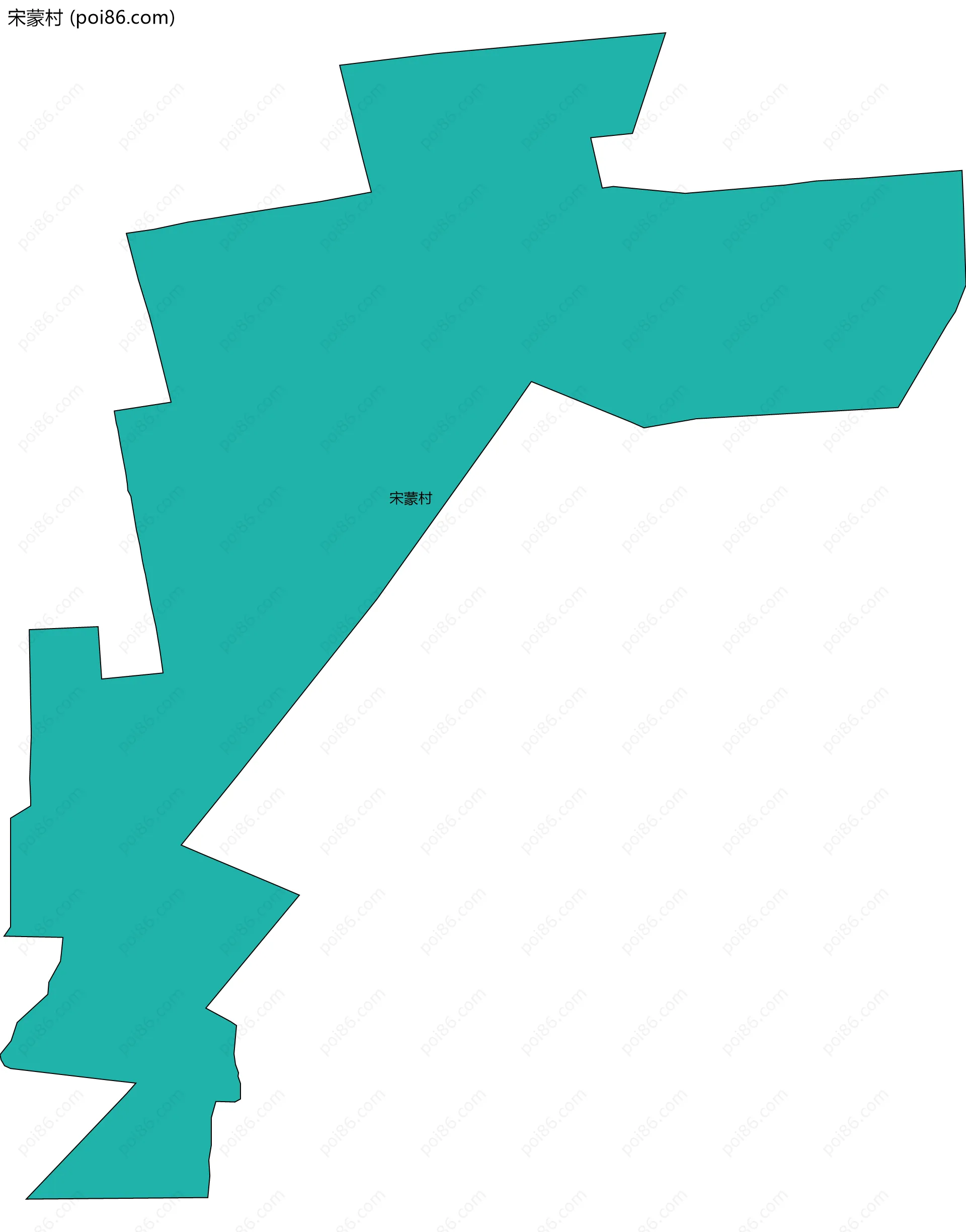 宋蒙村边界地图