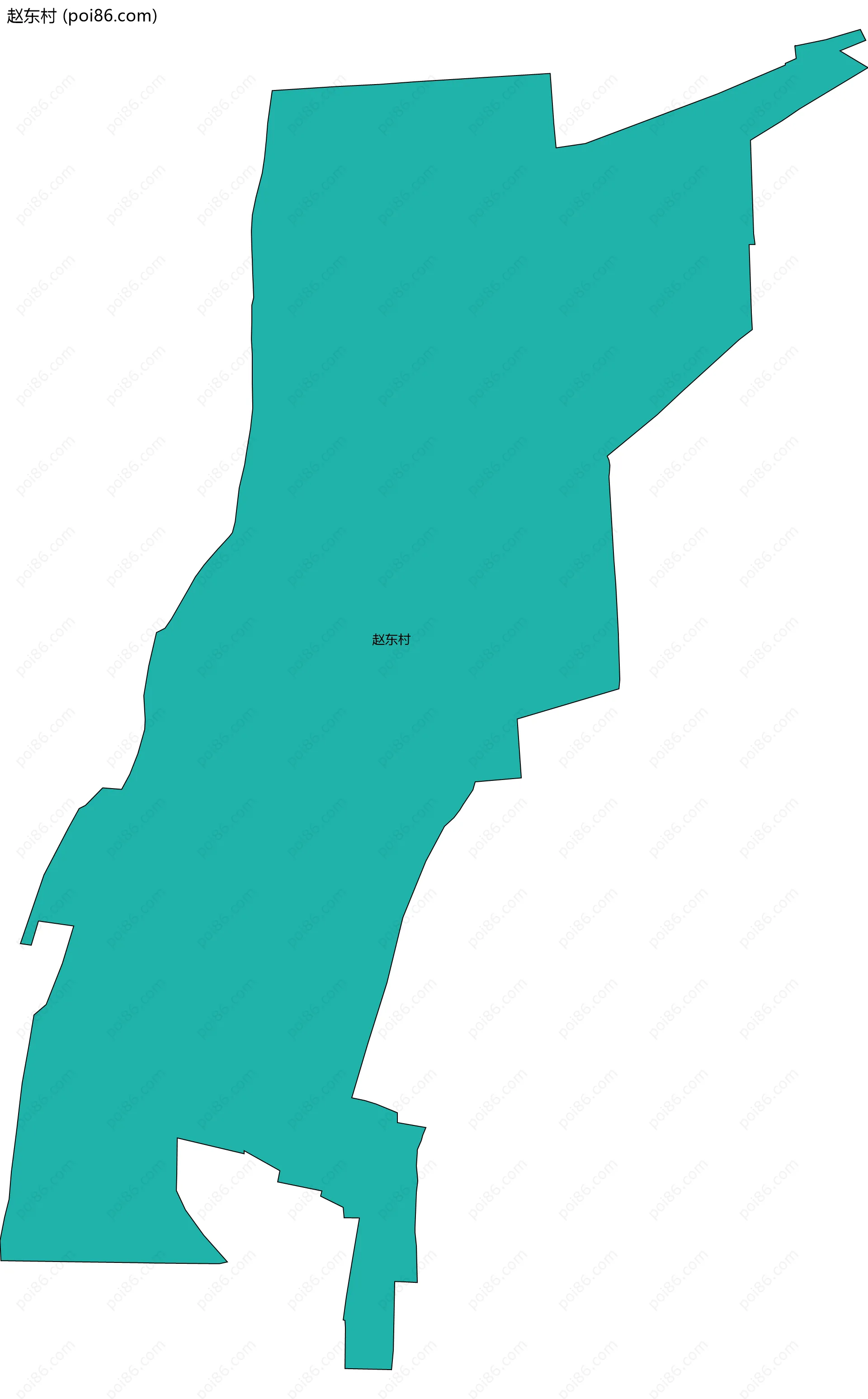 赵东村边界地图