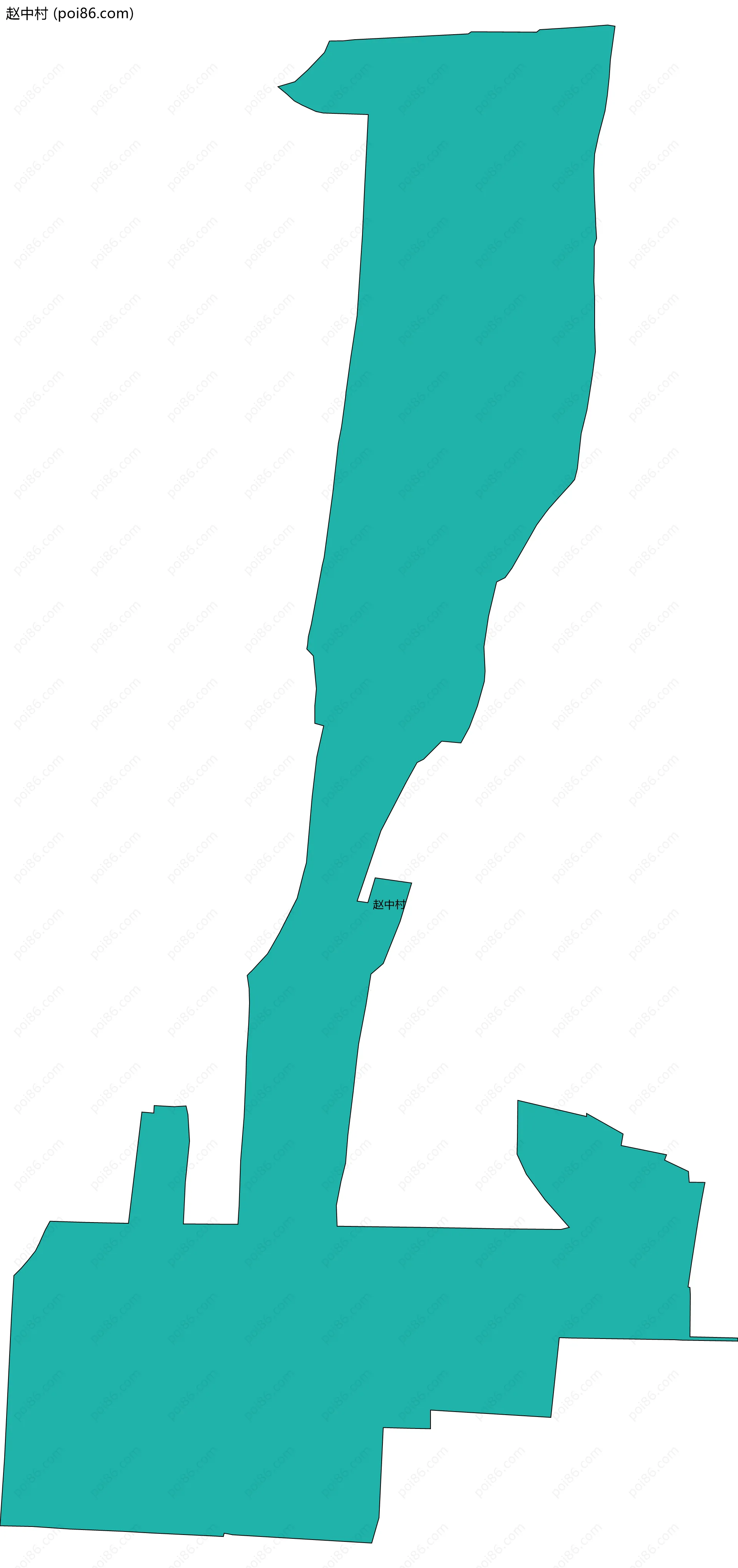 赵中村边界地图