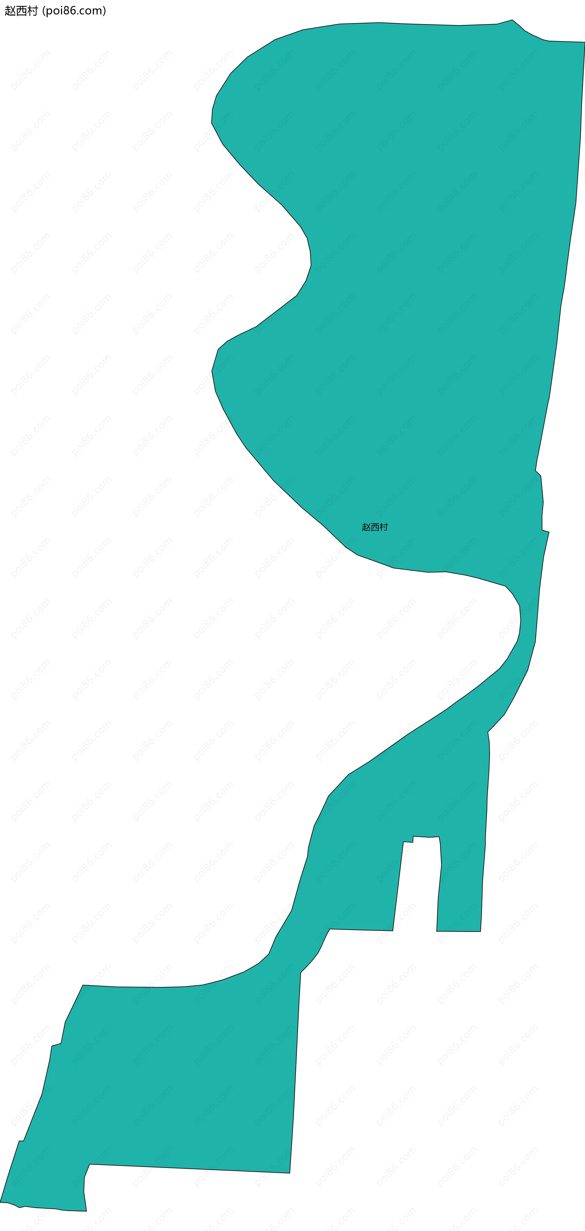 赵西村边界地图