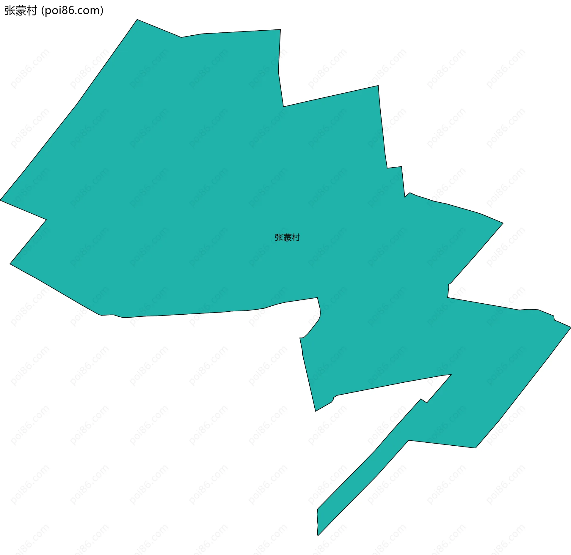 张蒙村边界地图