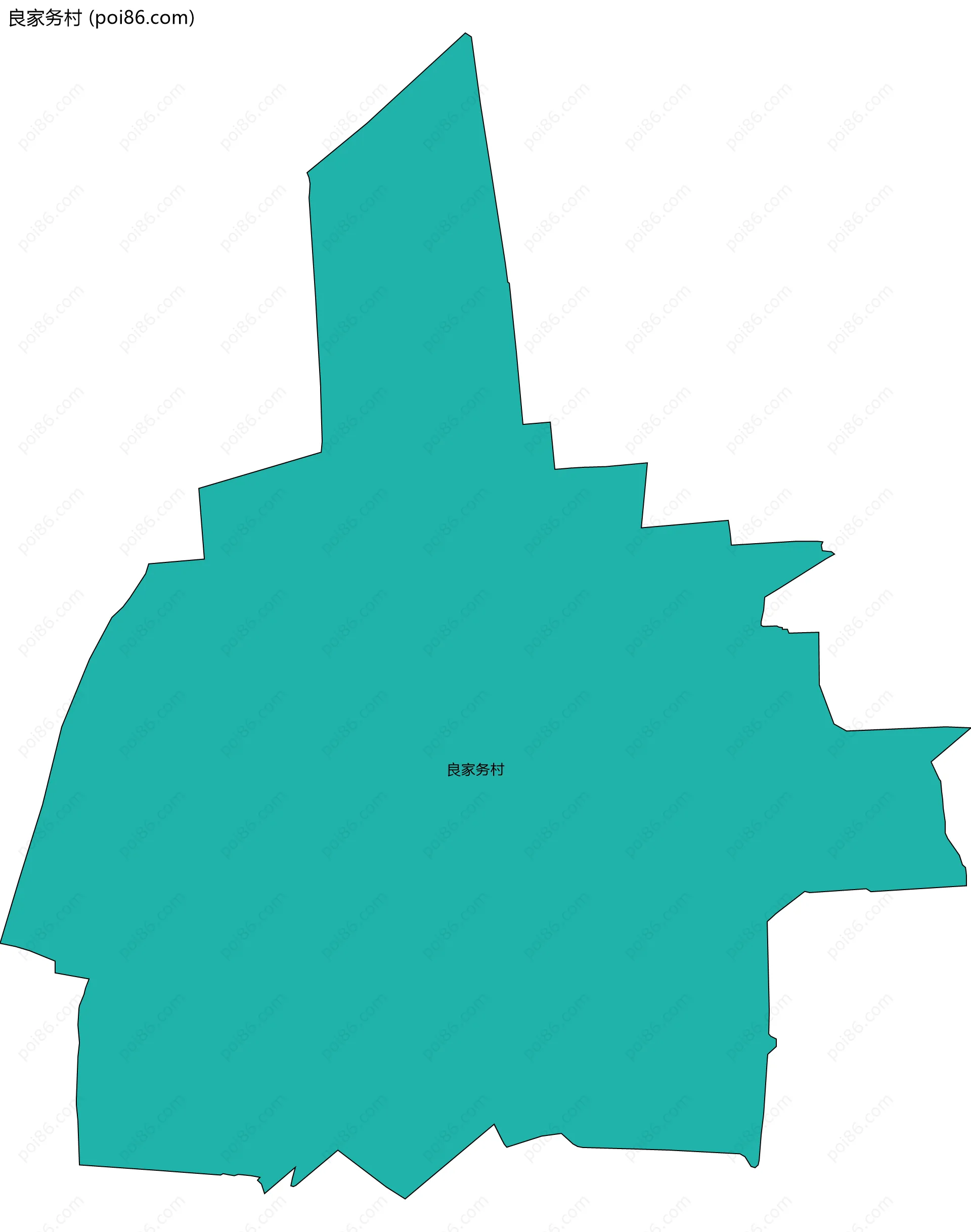 良家务村边界地图