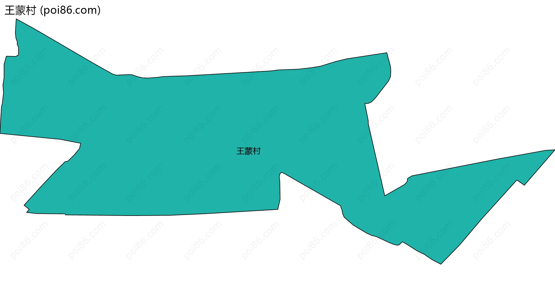 王蒙村边界地图