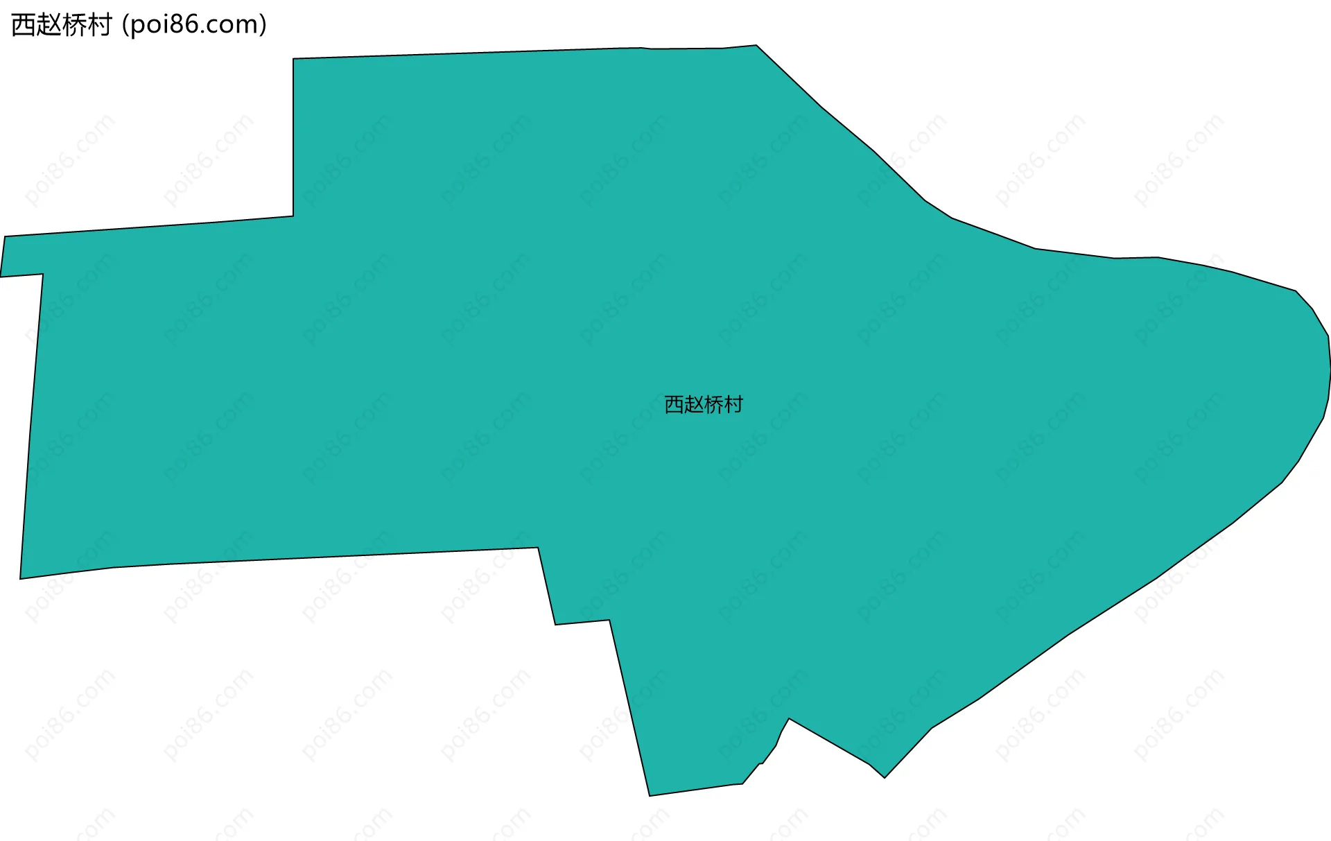 西赵桥村边界地图