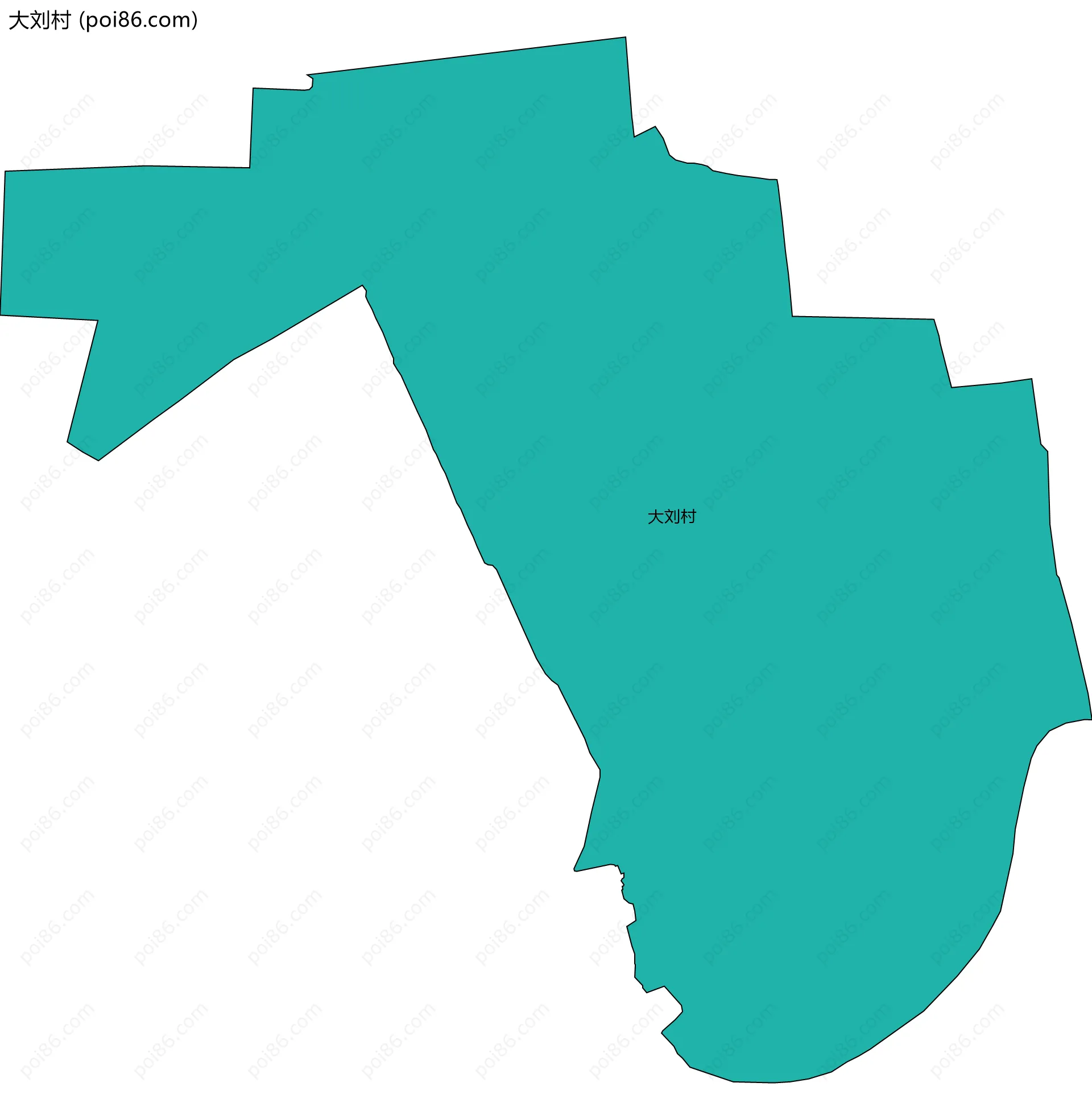 大刘村边界地图