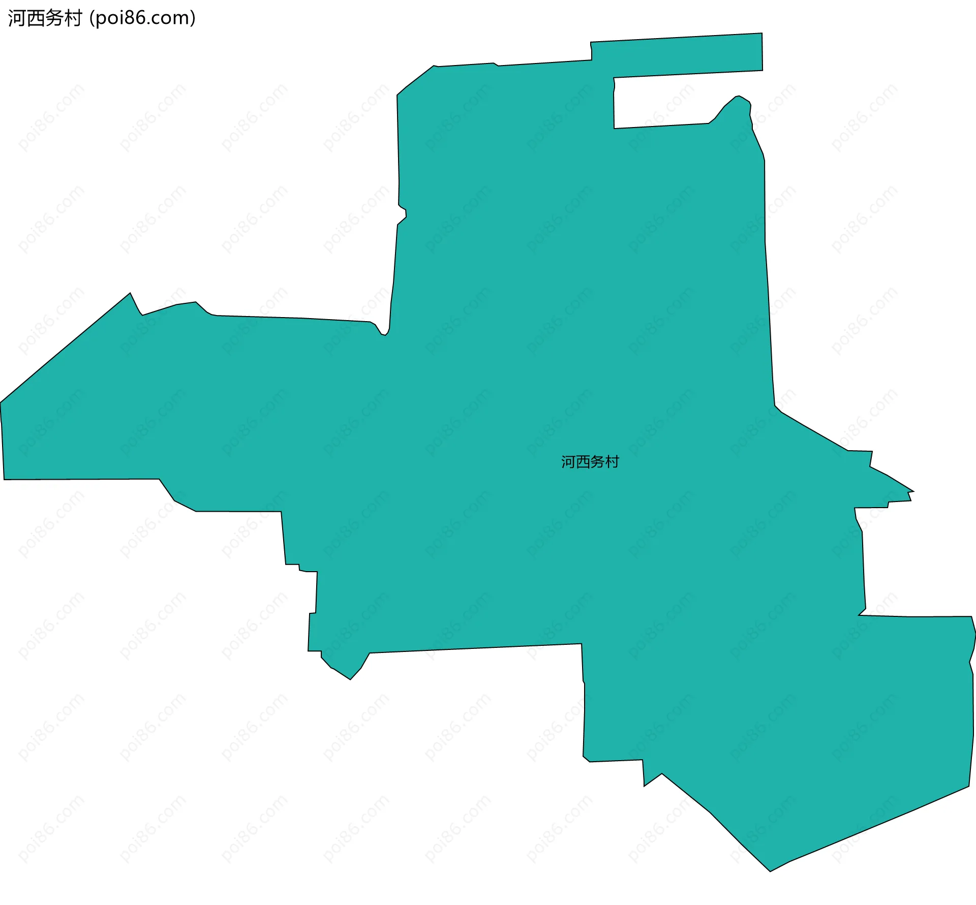 河西务村边界地图