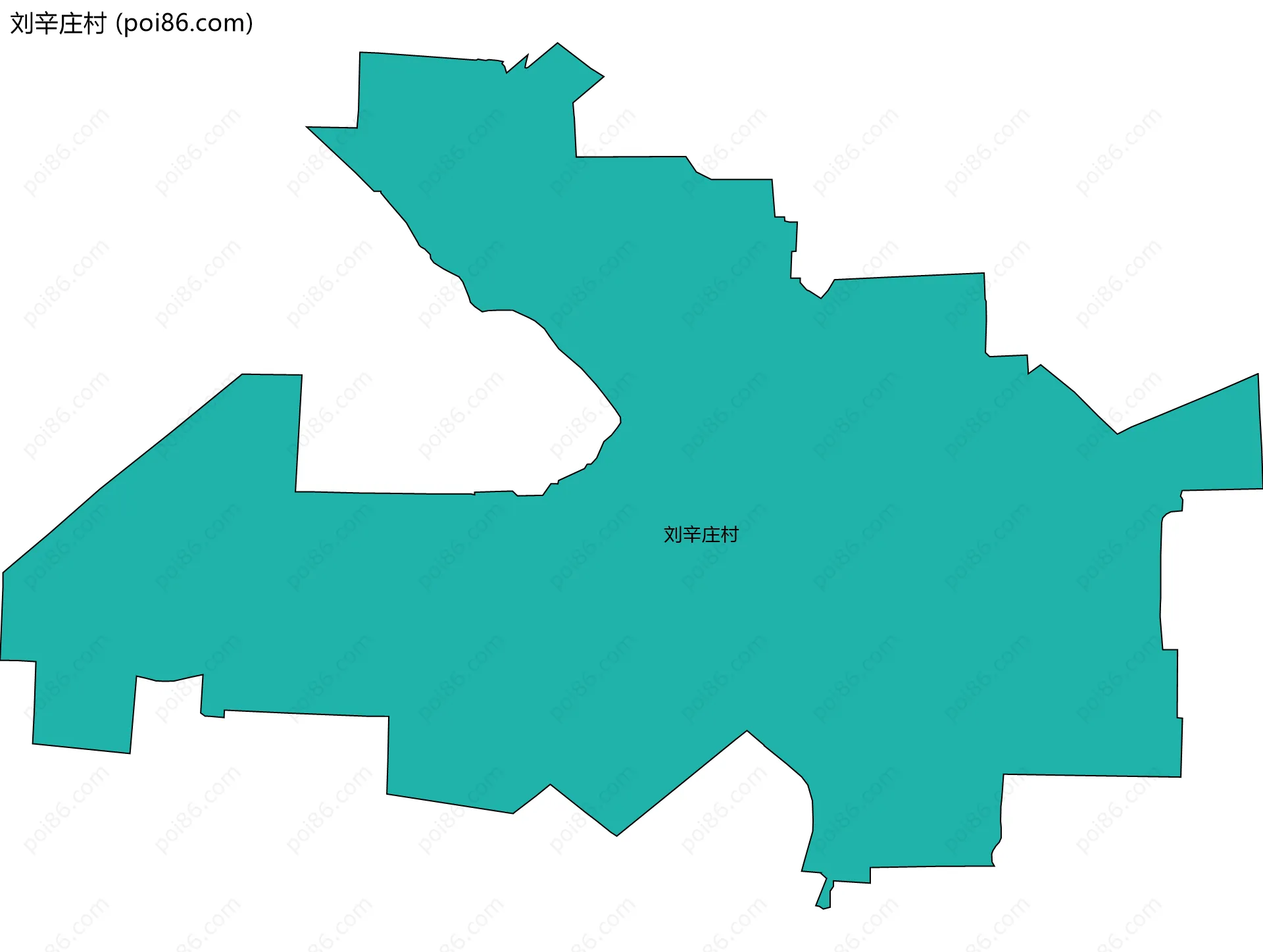 刘辛庄村边界地图