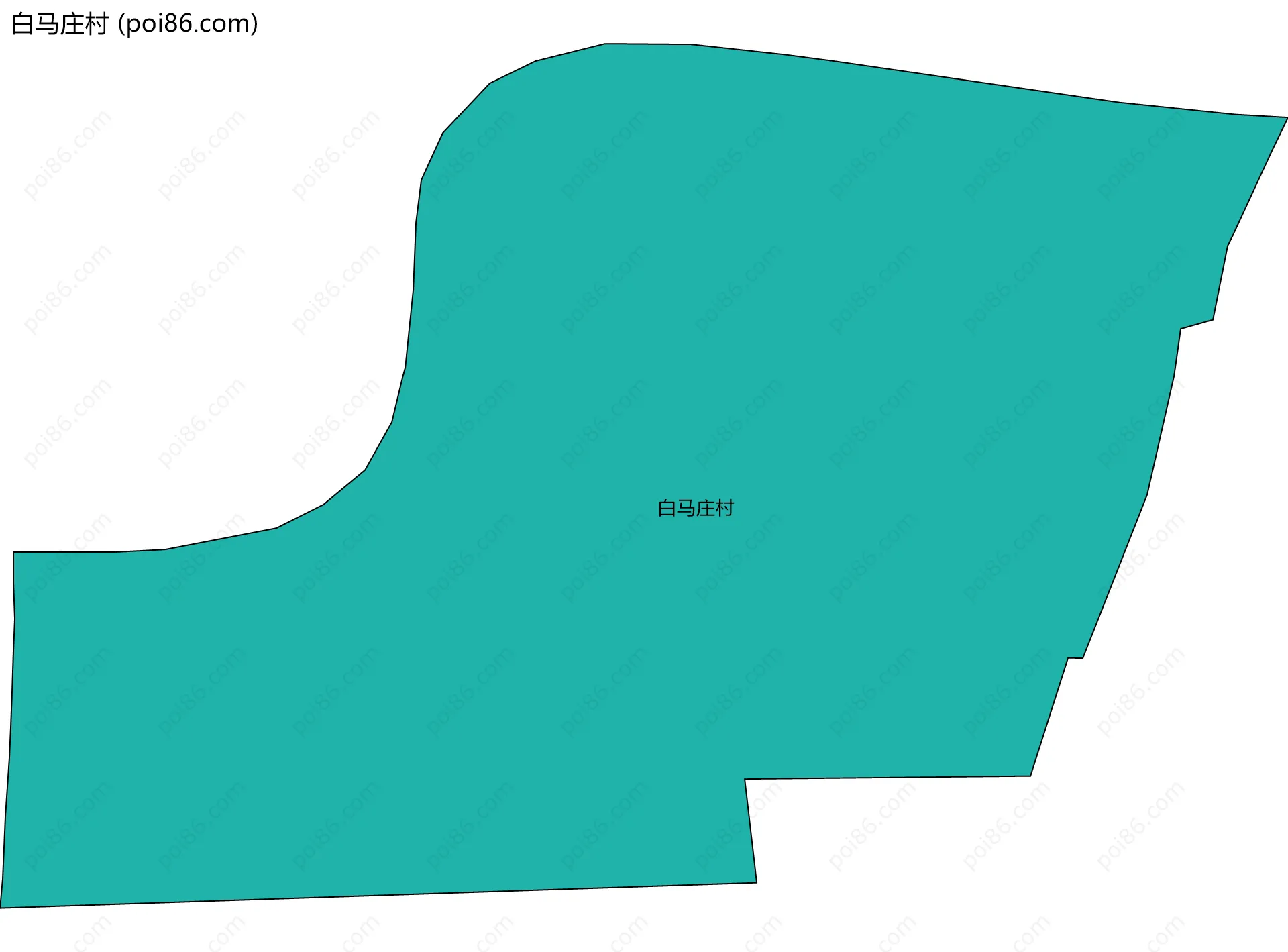 白马庄村边界地图