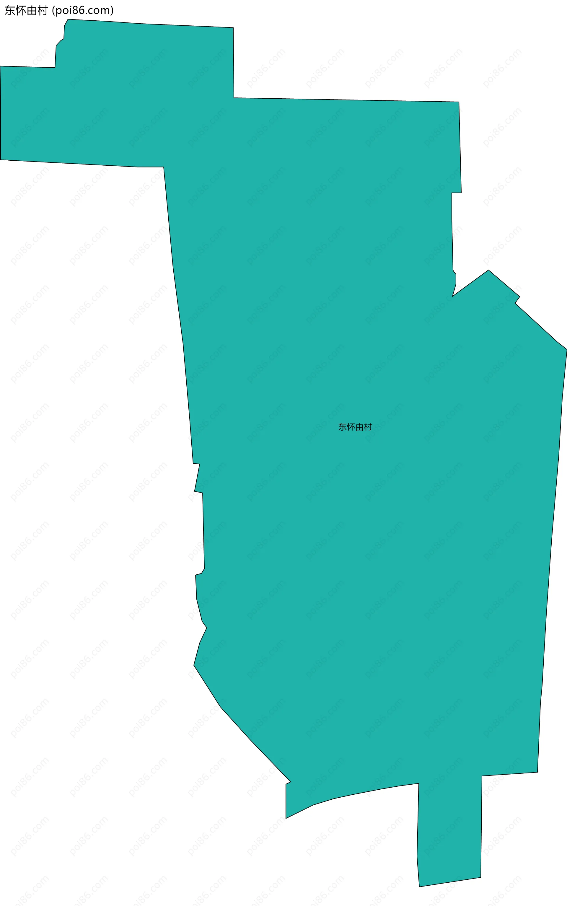 东怀由村边界地图