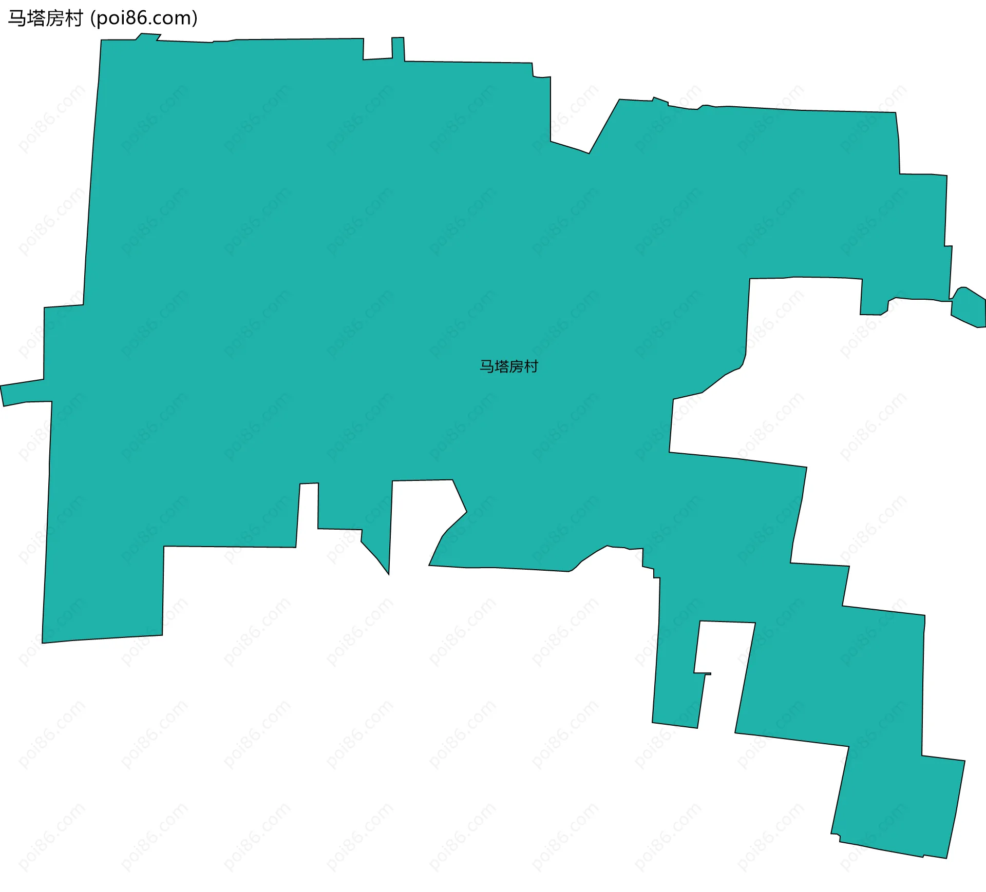 马塔房村边界地图