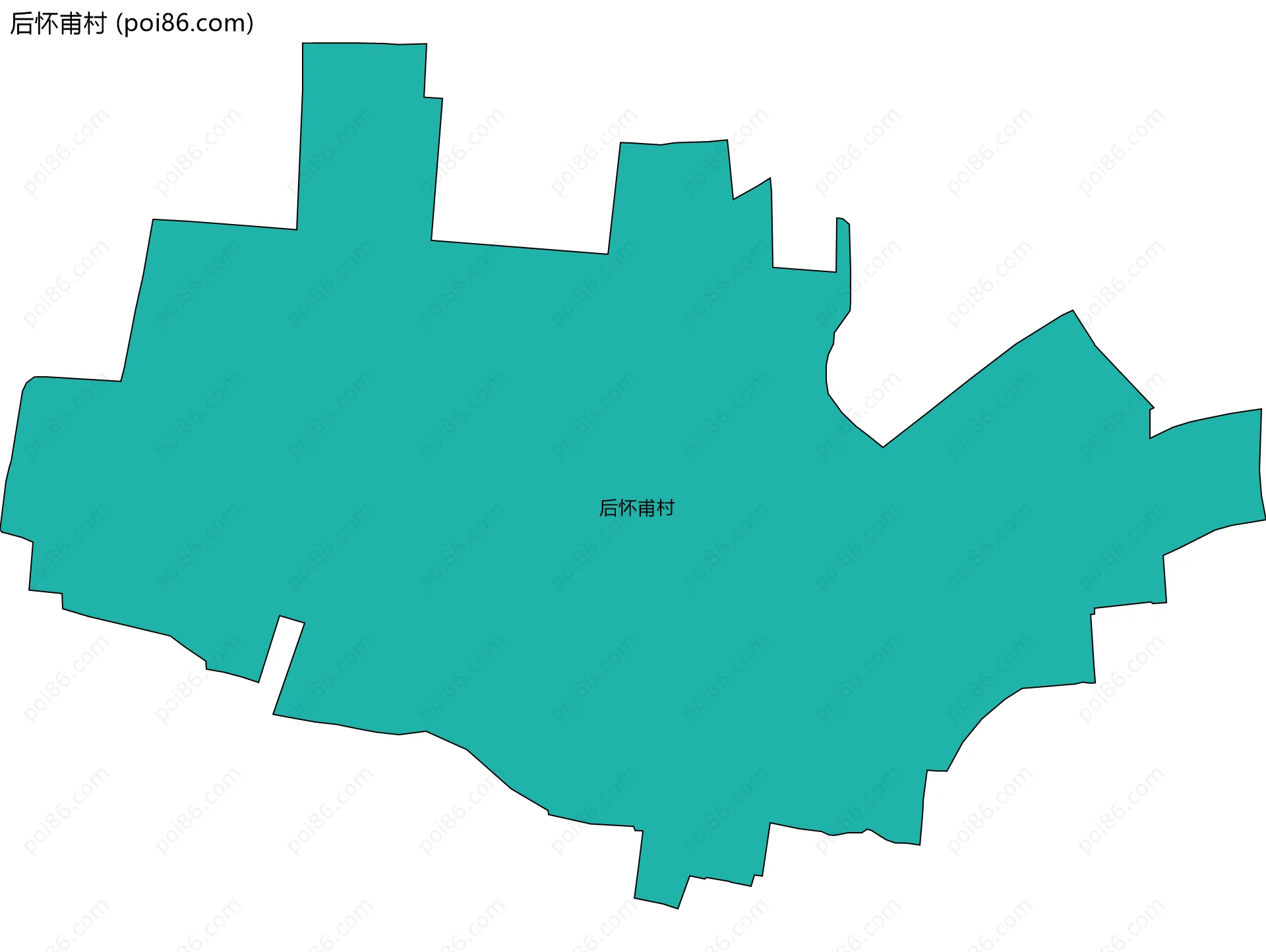 后怀甫村边界地图