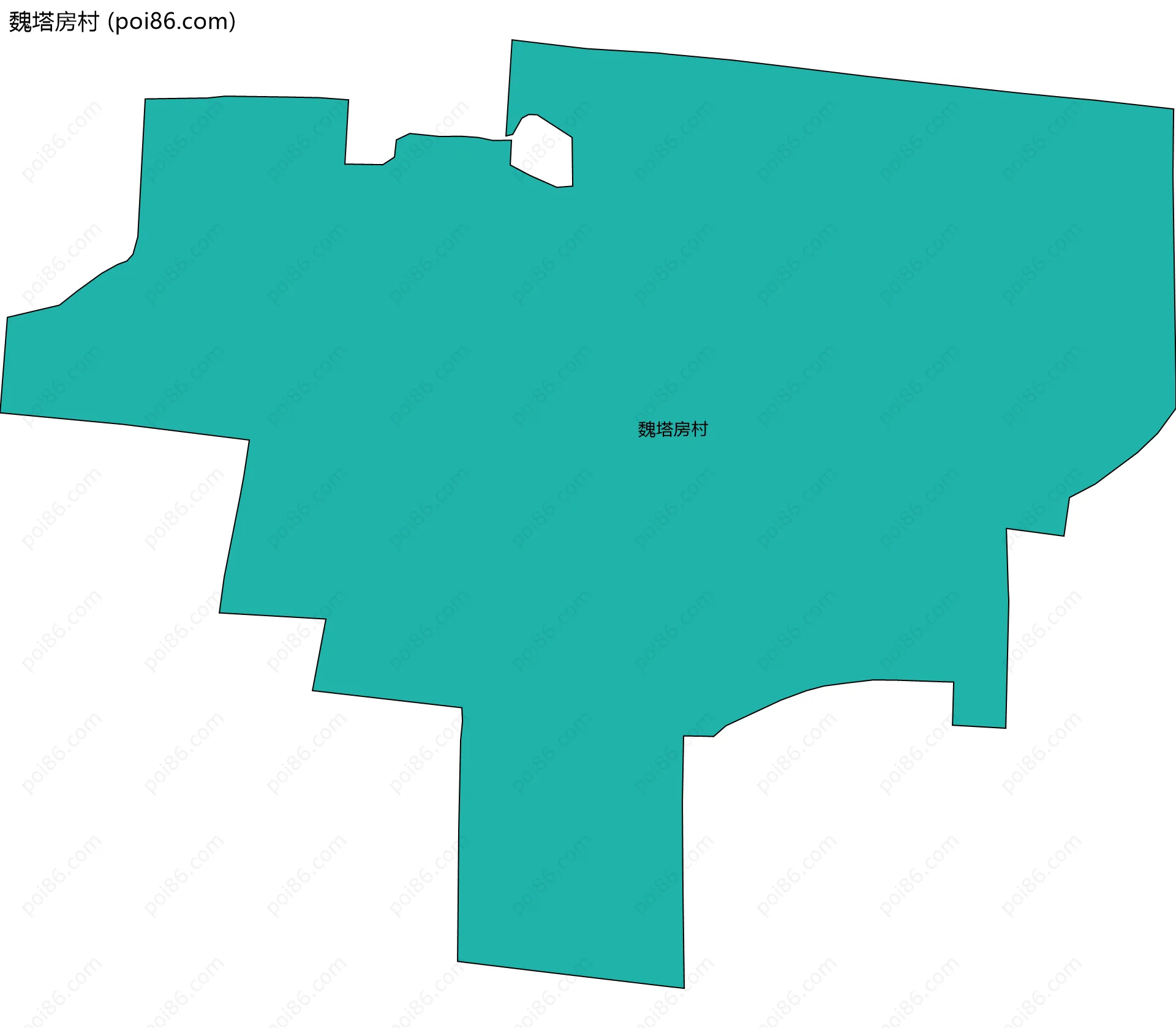 魏塔房村边界地图