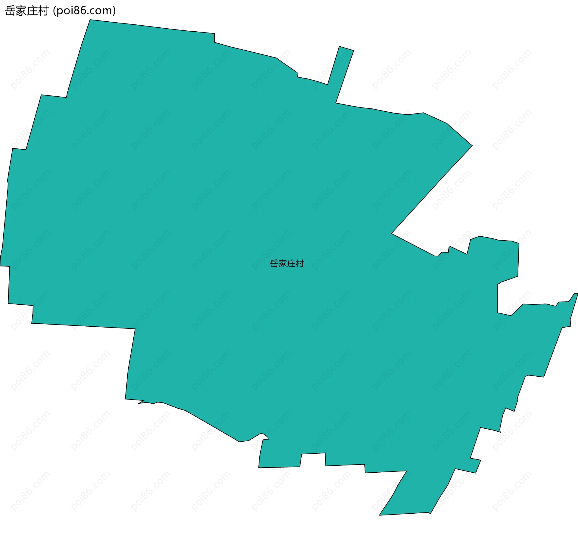 岳家庄村边界地图