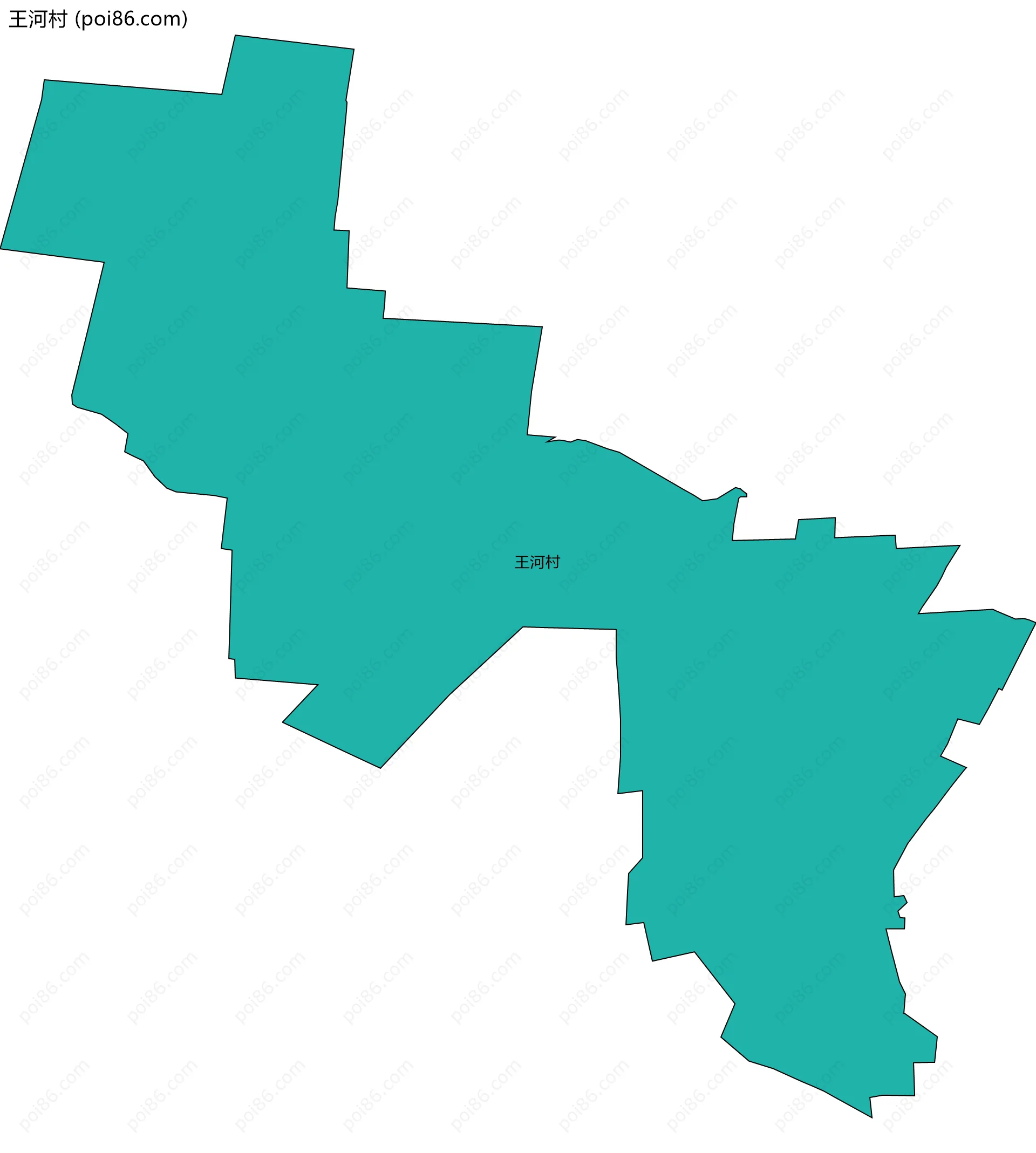 王河村边界地图