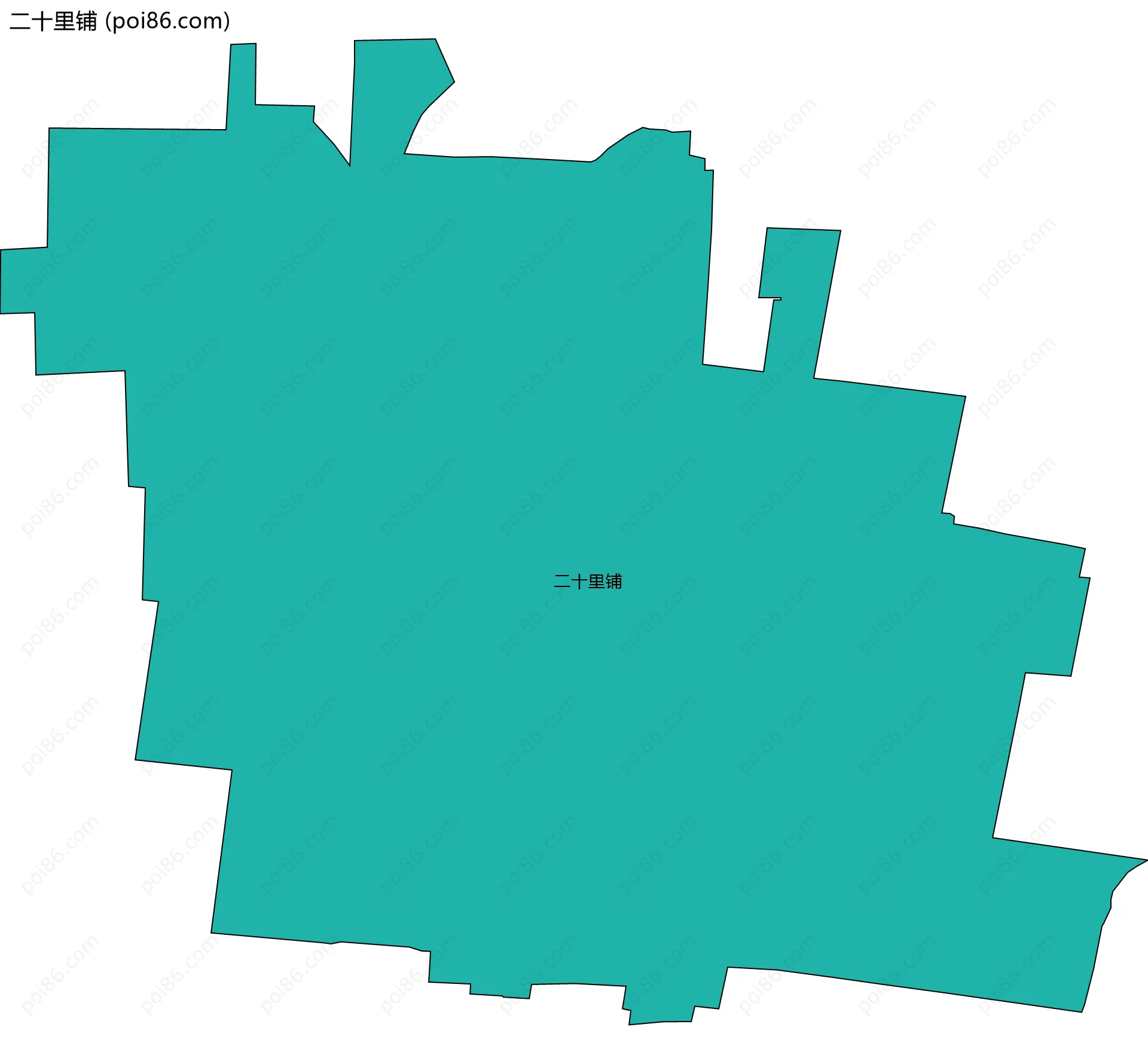 二十里铺边界地图