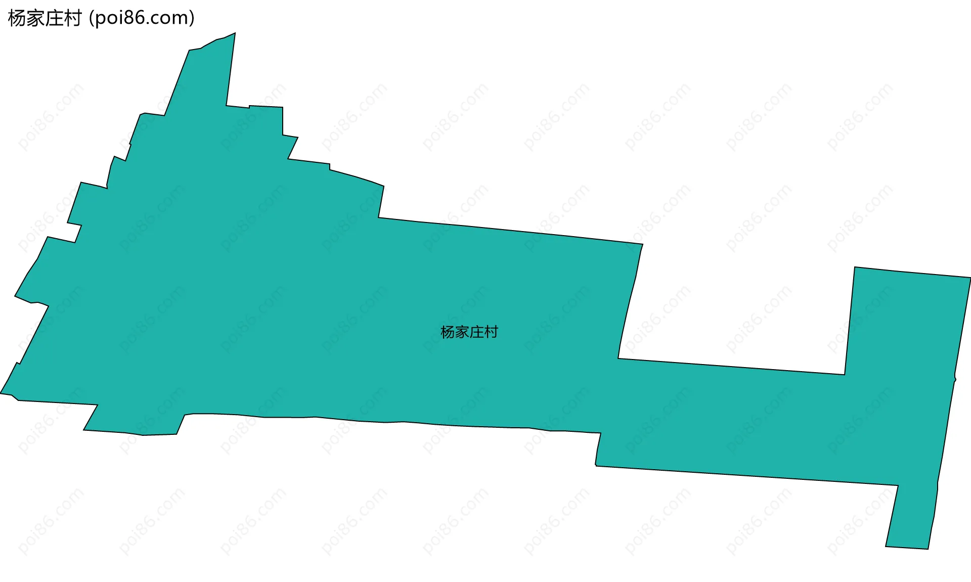 杨家庄村边界地图