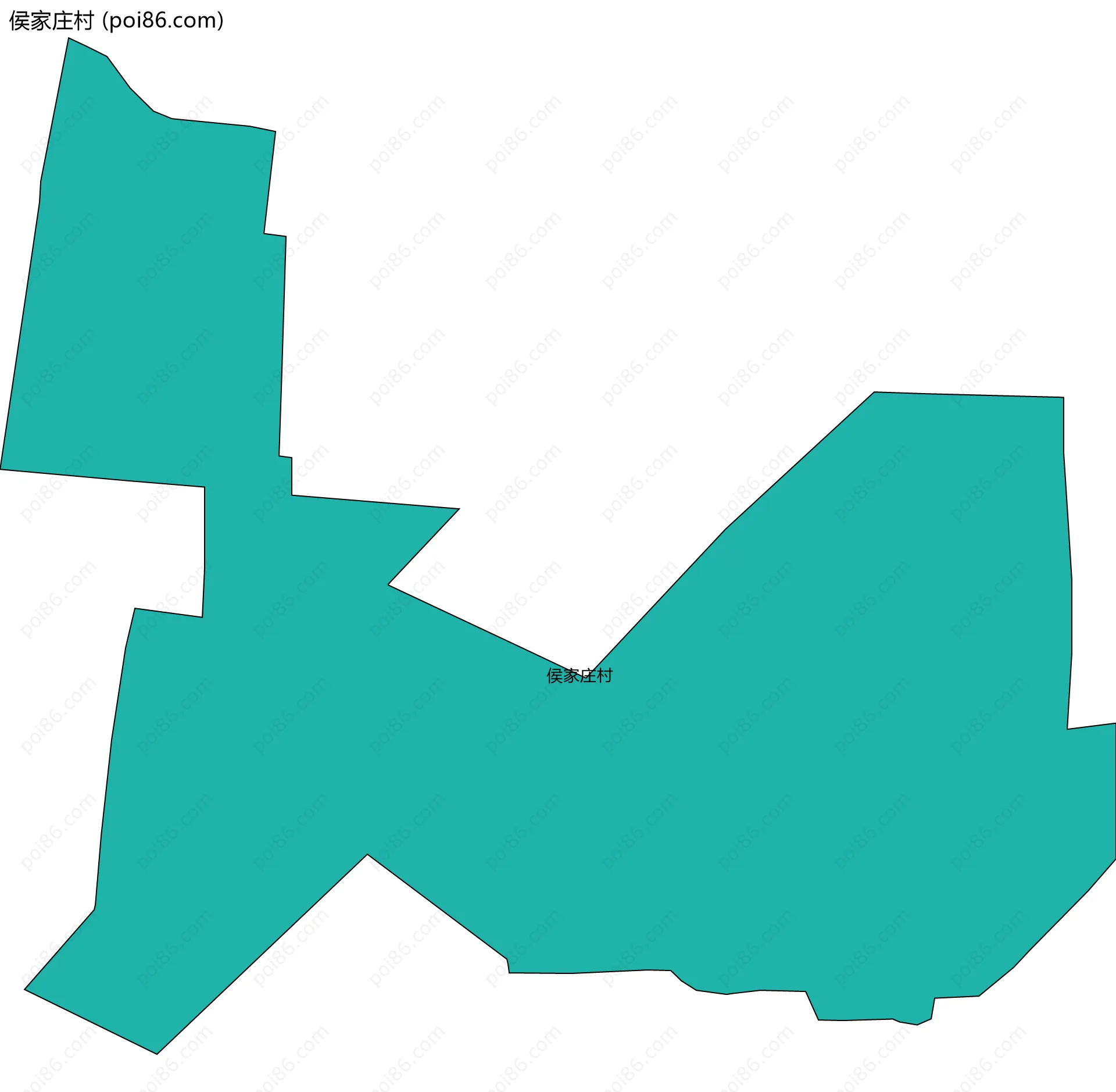 侯家庄村边界地图