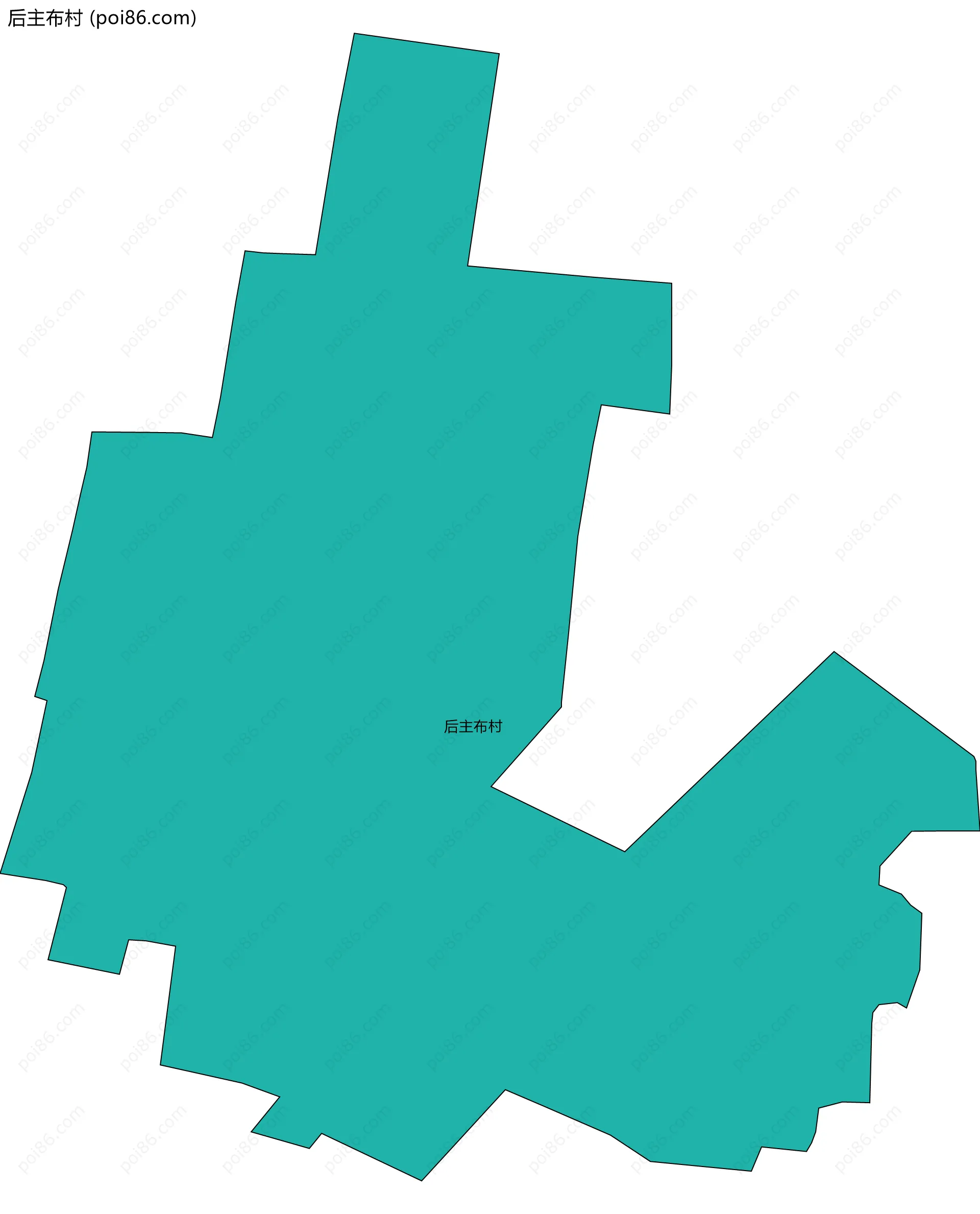 后主布村边界地图