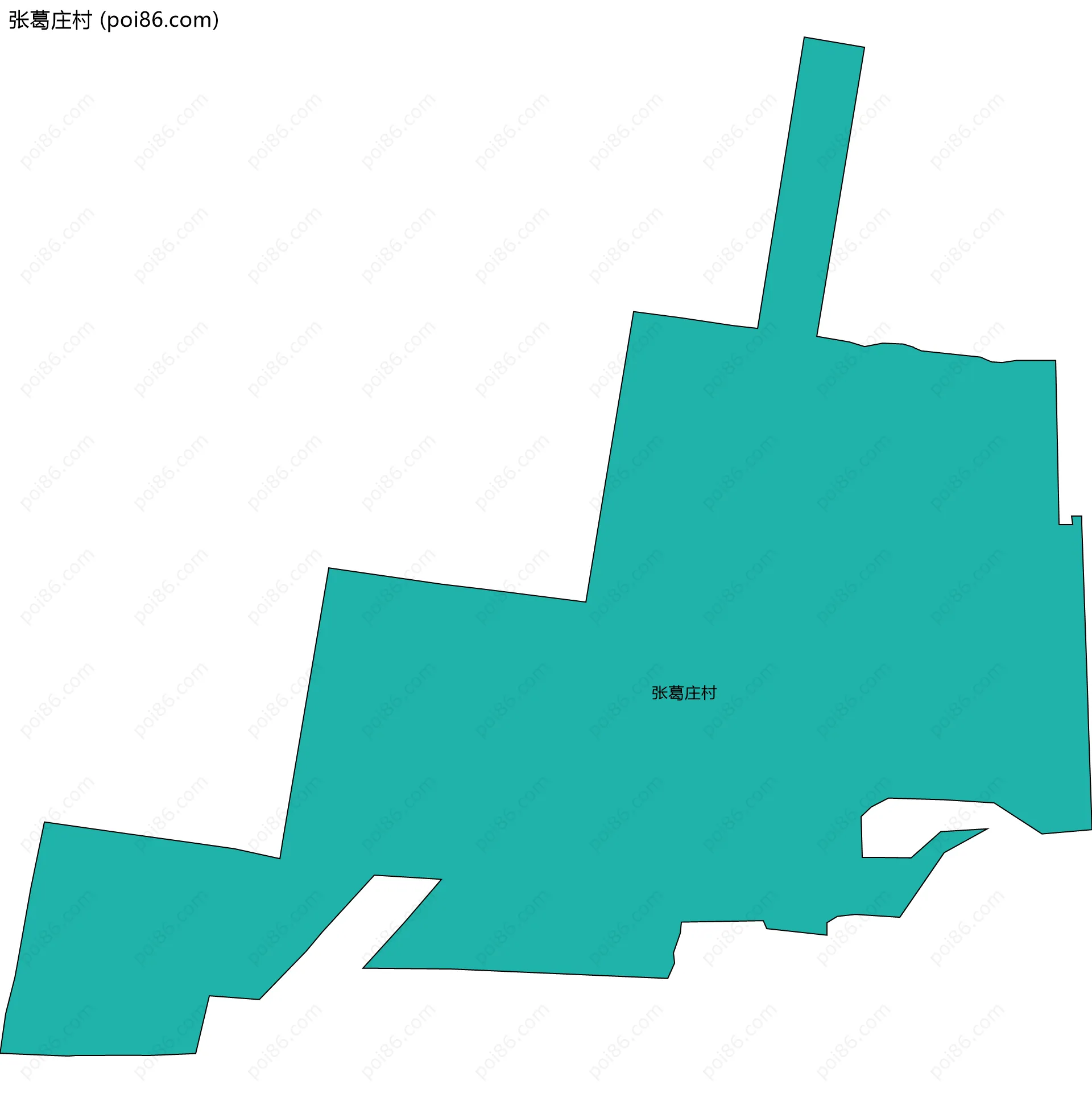 张葛庄村边界地图