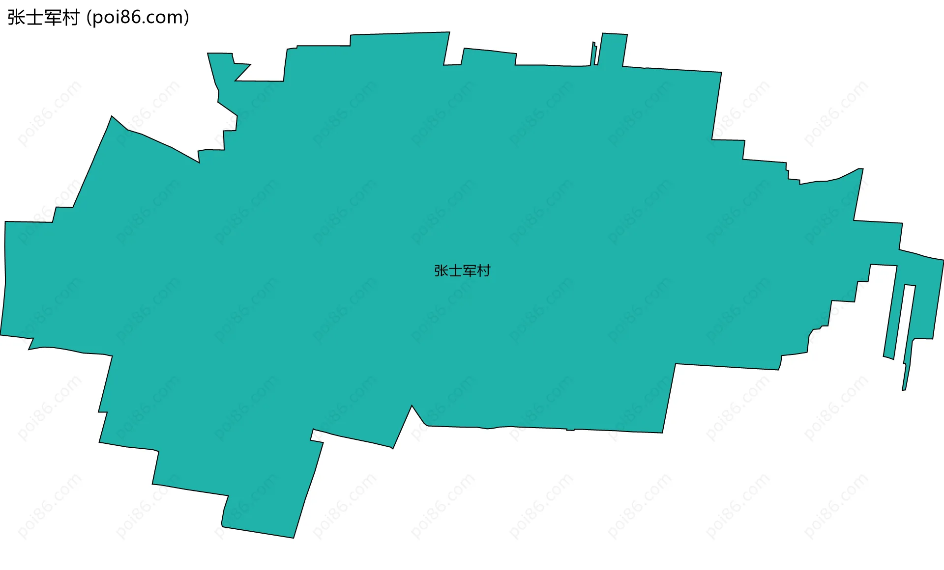 张士军村边界地图