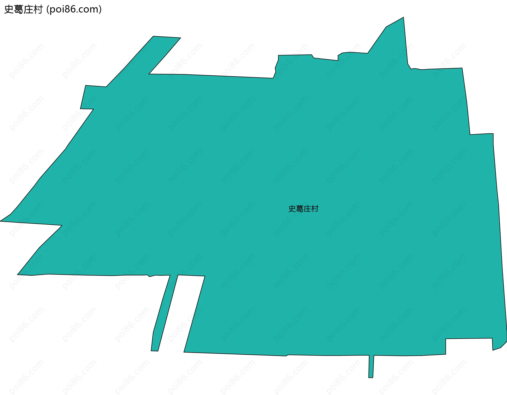史葛庄村边界地图