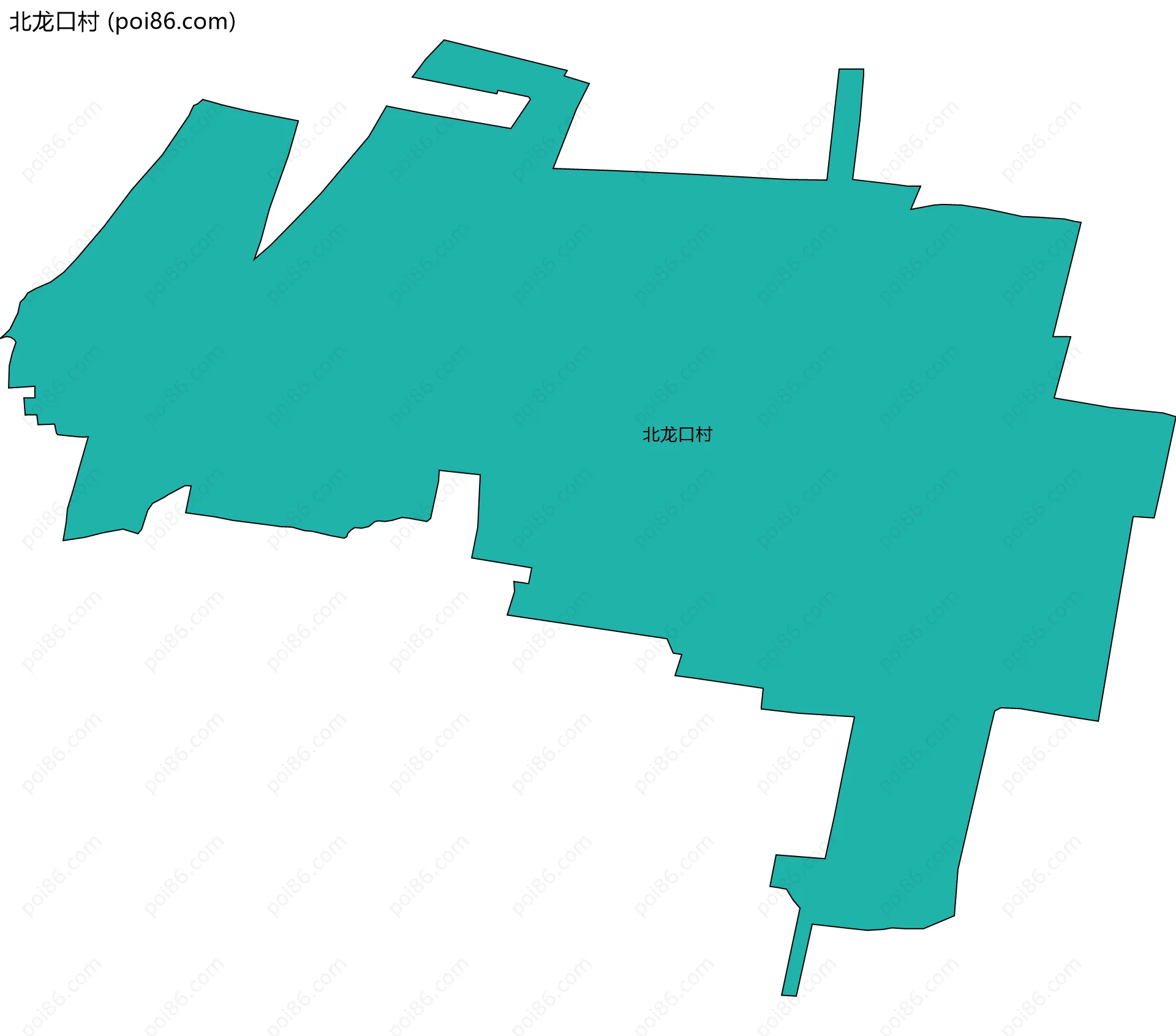 北龙口村边界地图