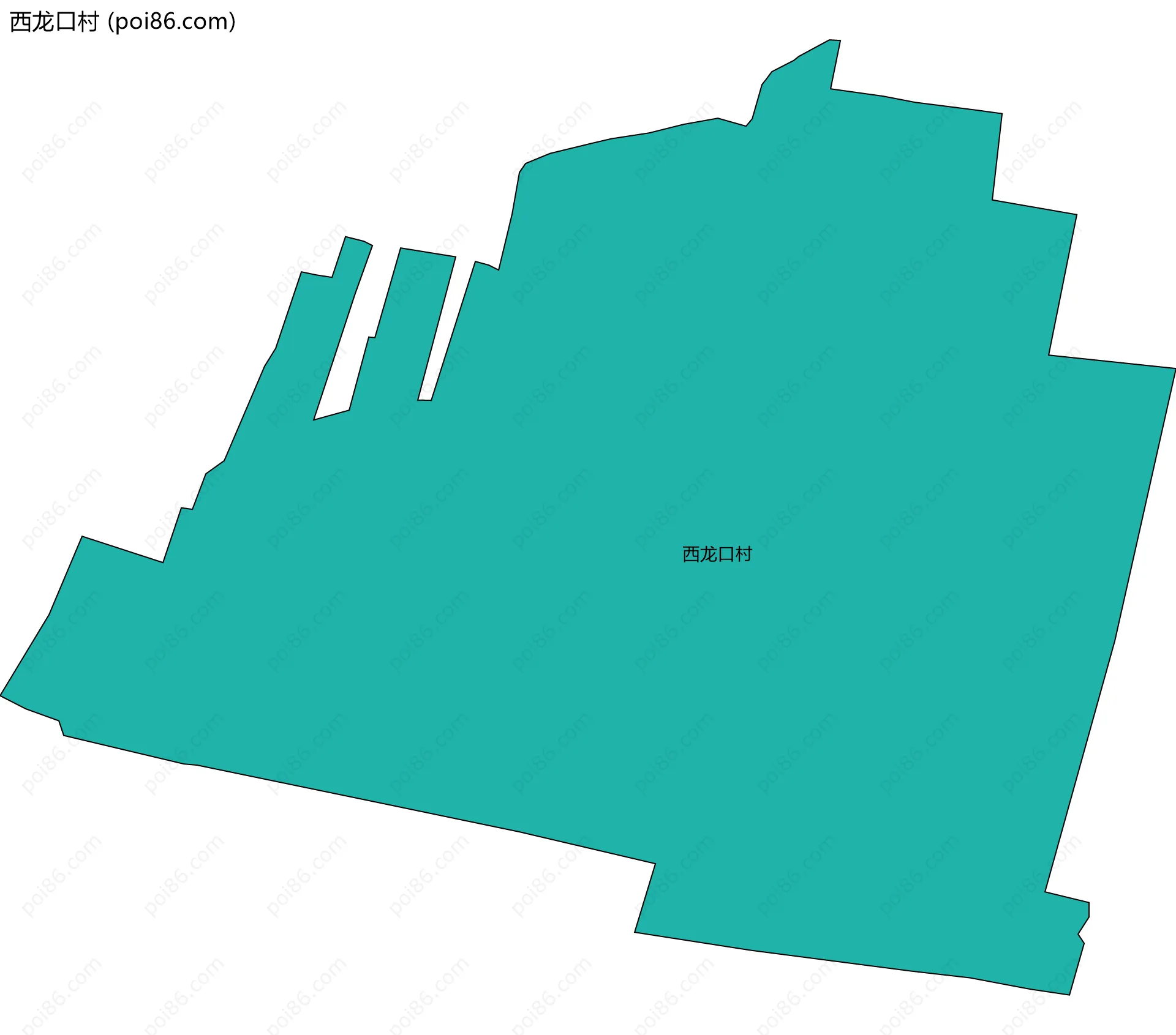 西龙口村边界地图