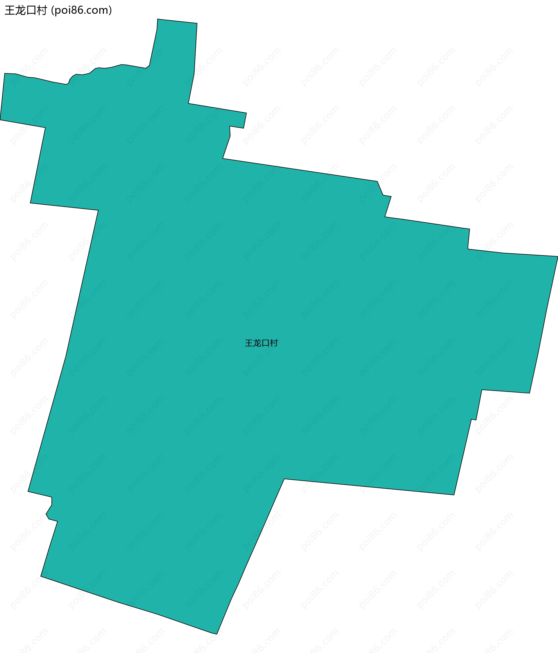 王龙口村边界地图