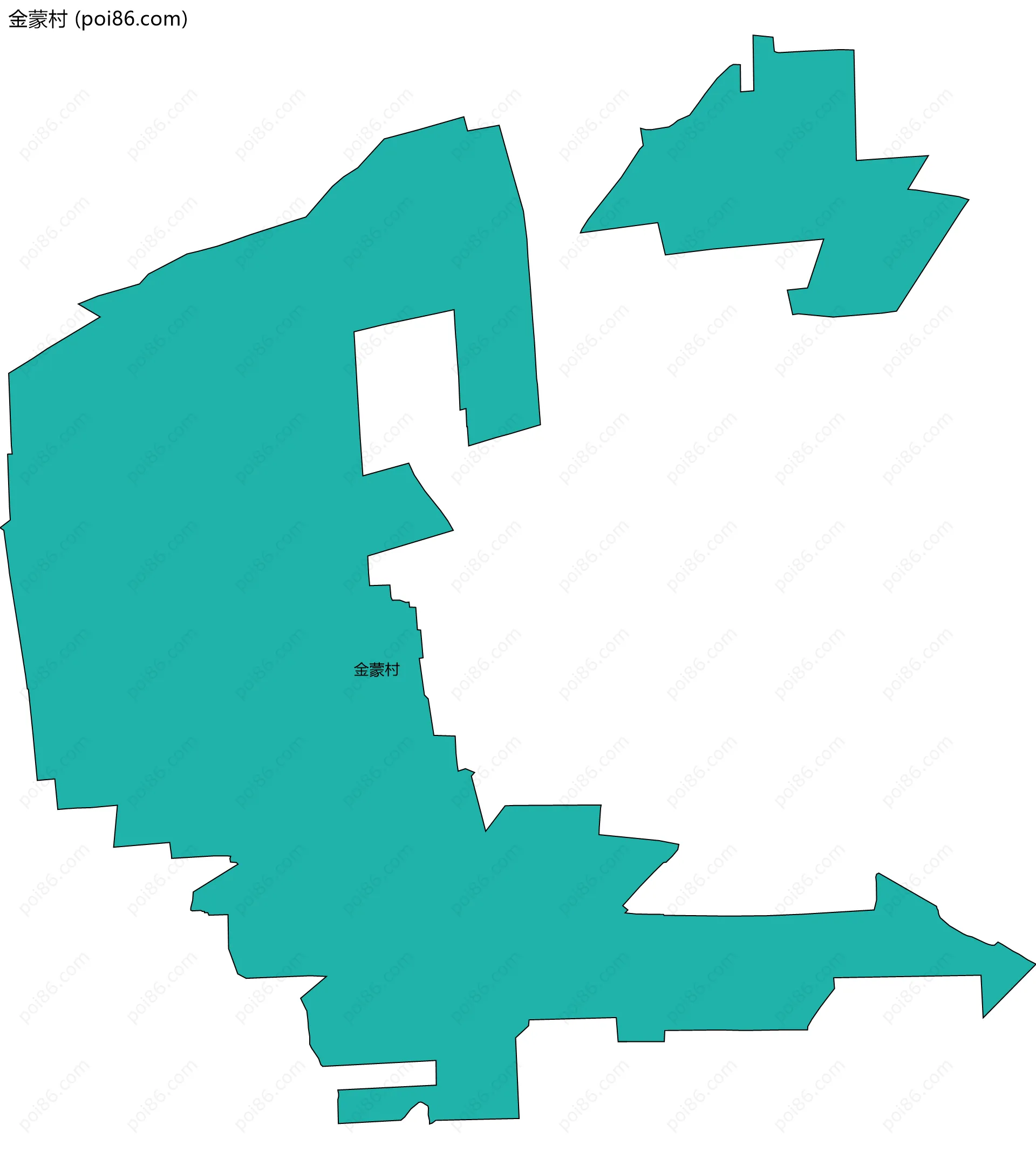 金蒙村边界地图