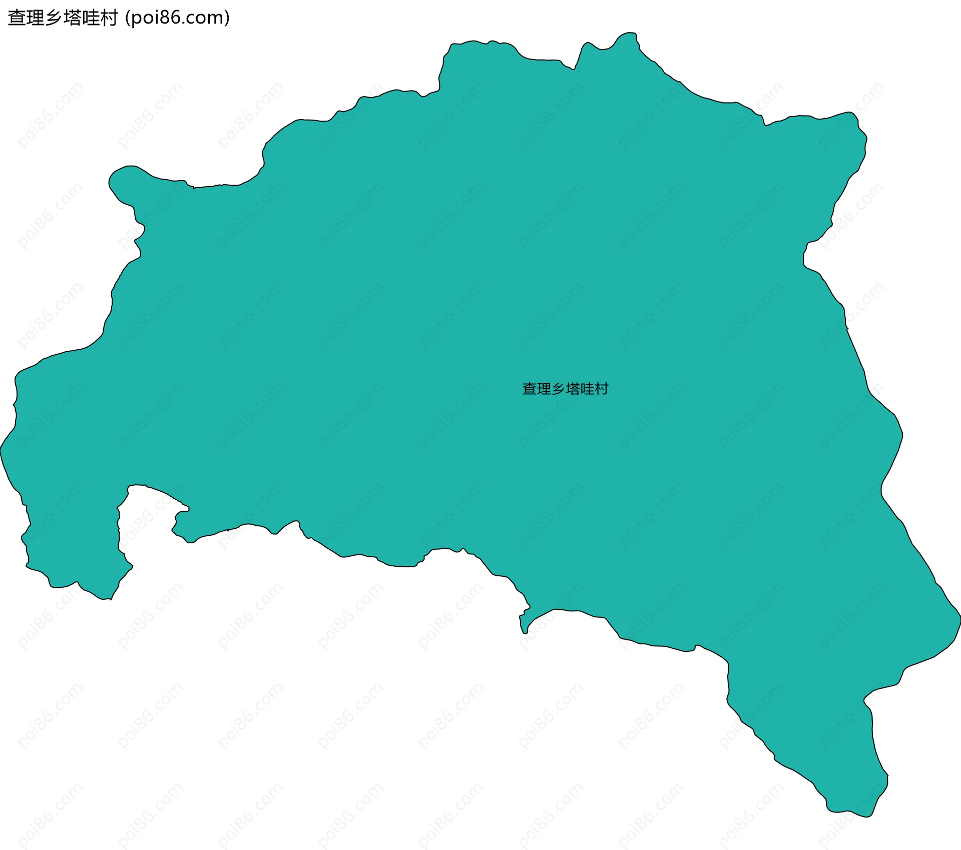 查理乡塔哇村边界地图
