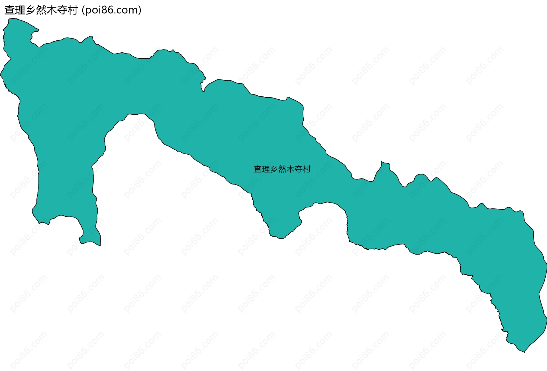 查理乡然木夺村边界地图