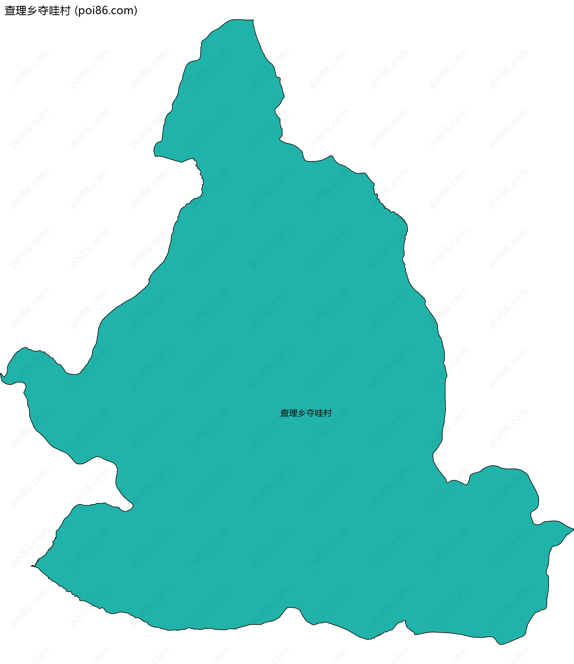 查理乡夺哇村边界地图