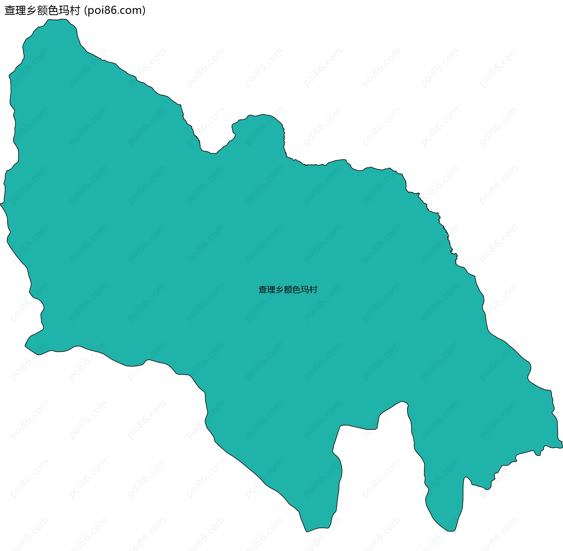 查理乡额色玛村边界地图