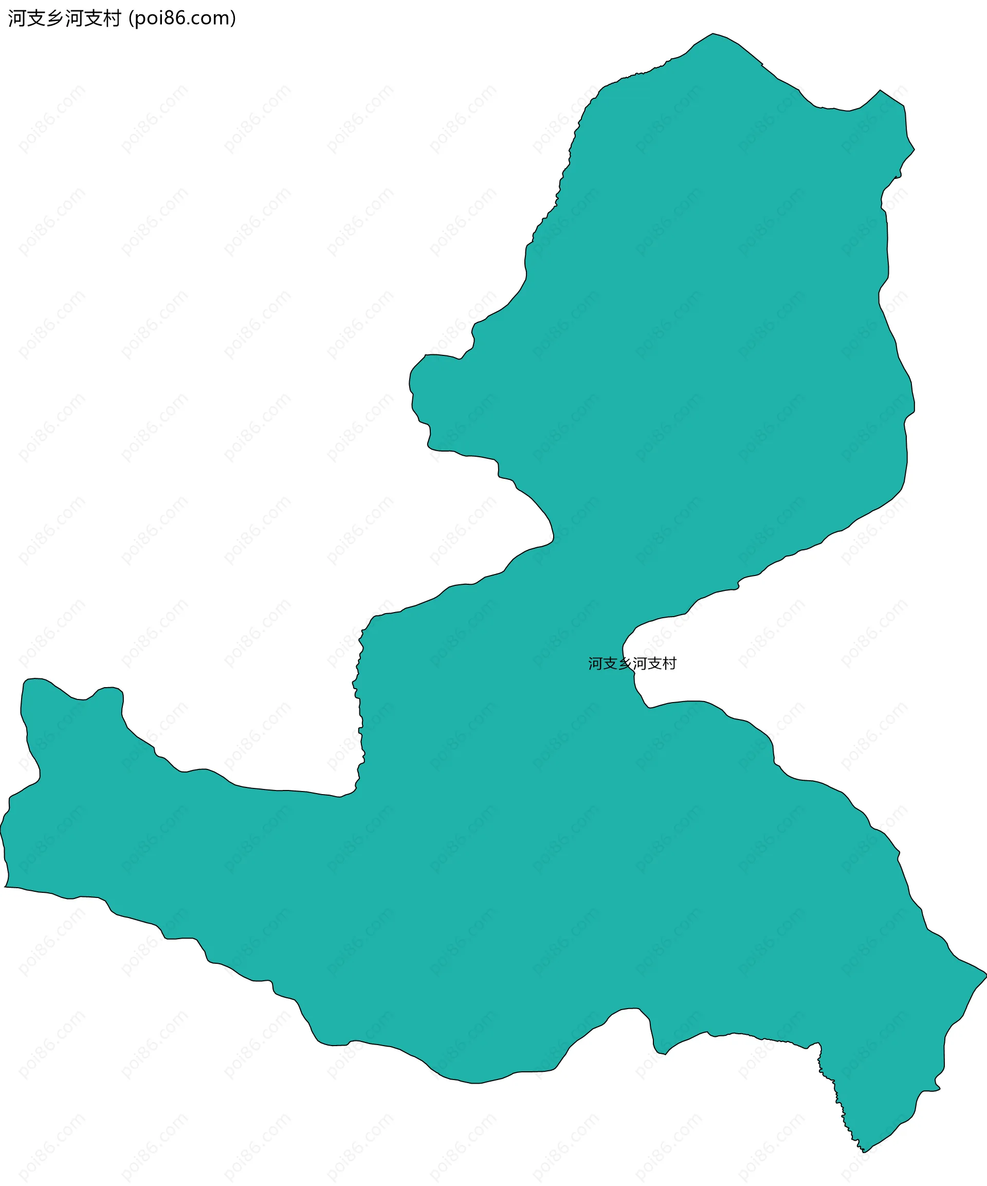 河支乡河支村边界地图
