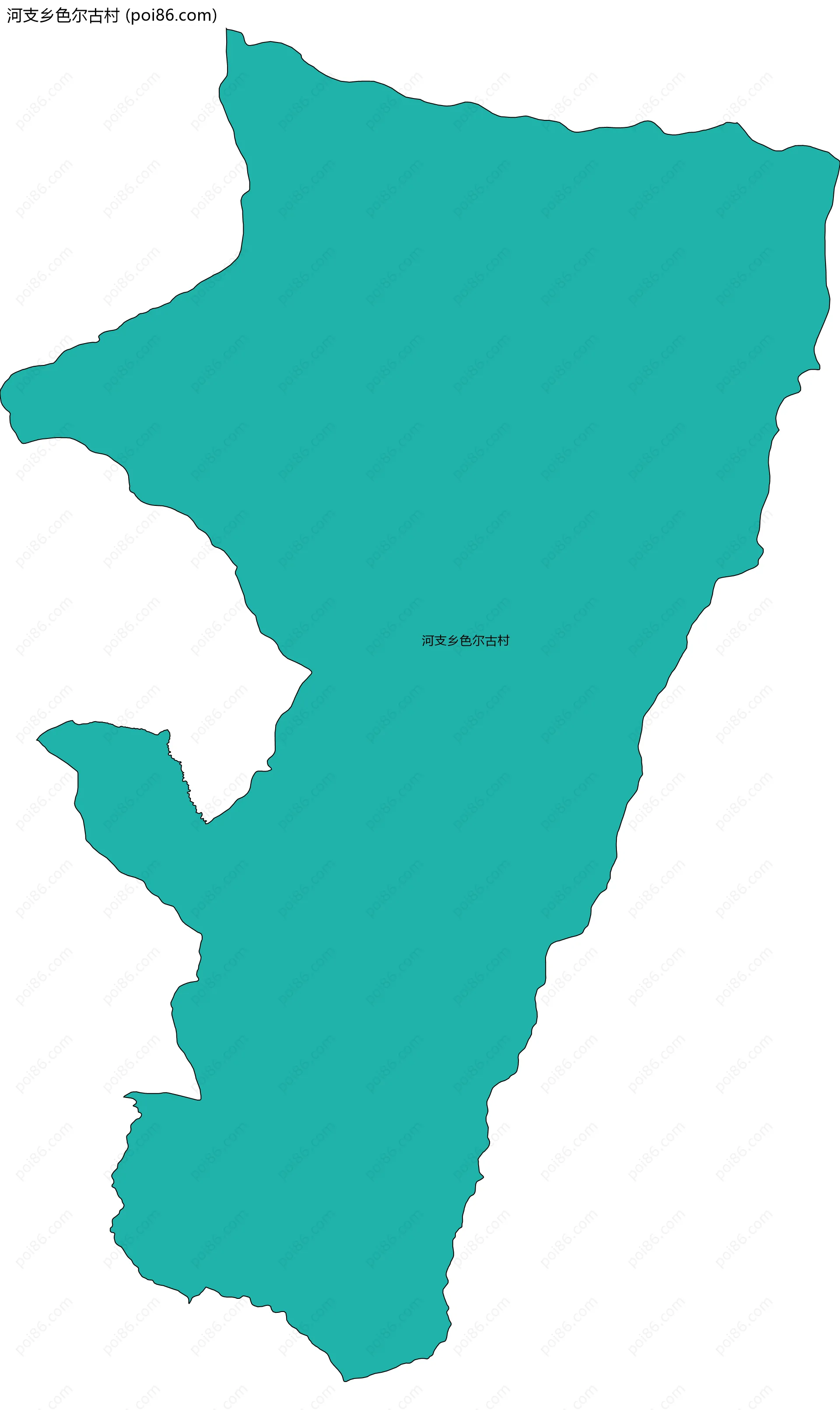河支乡色尔古村边界地图