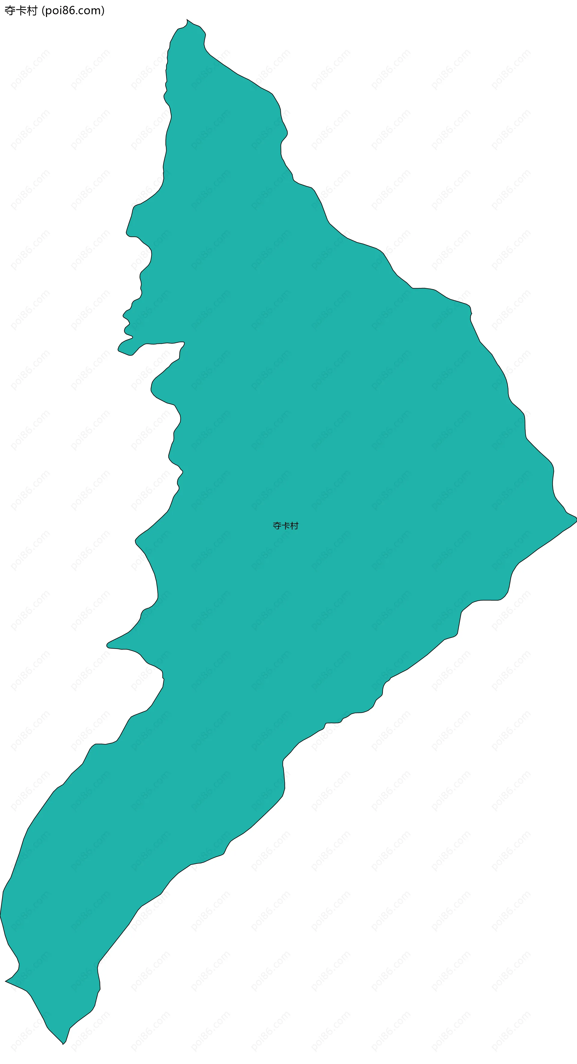 夺卡村边界地图