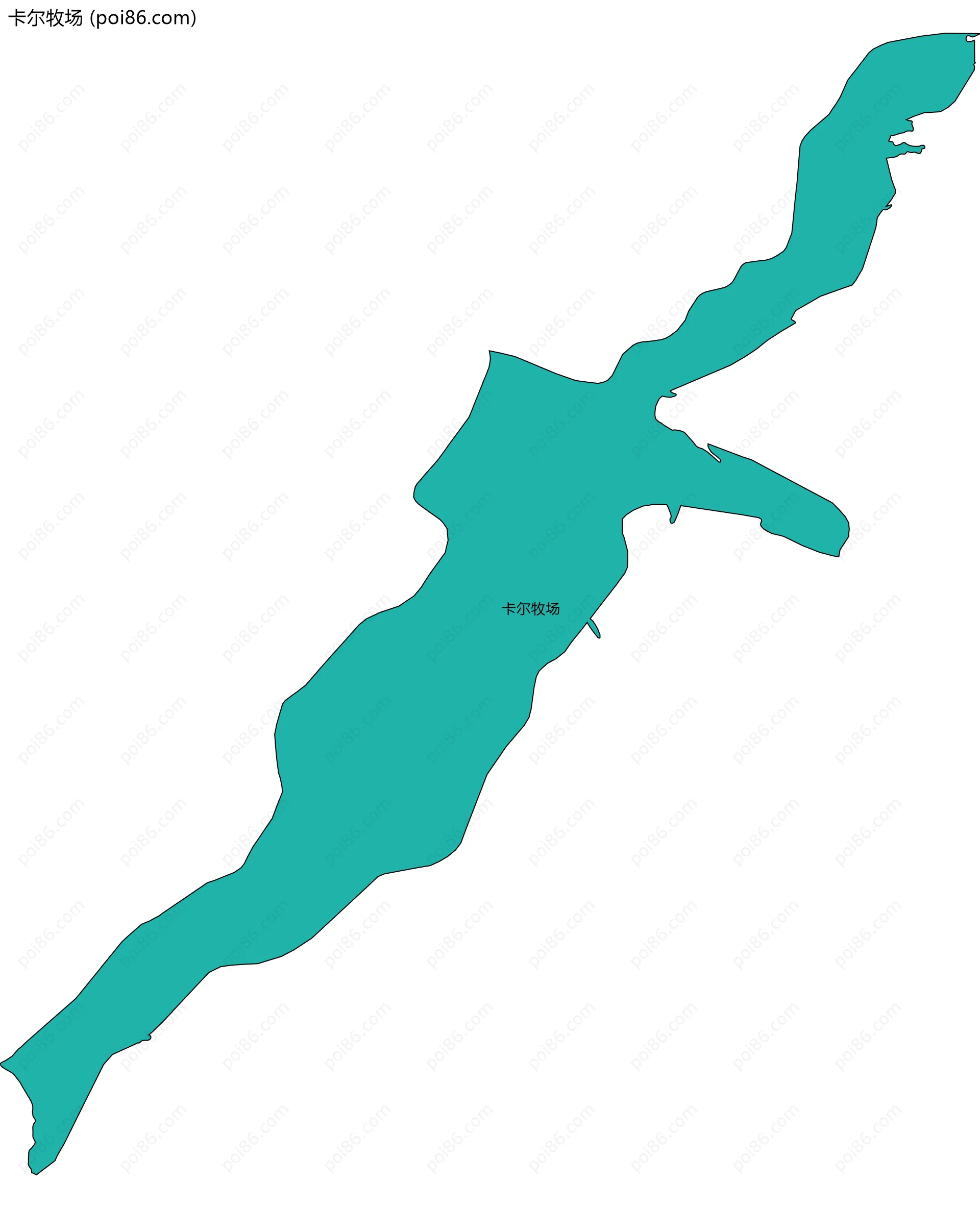 卡尔牧场边界地图