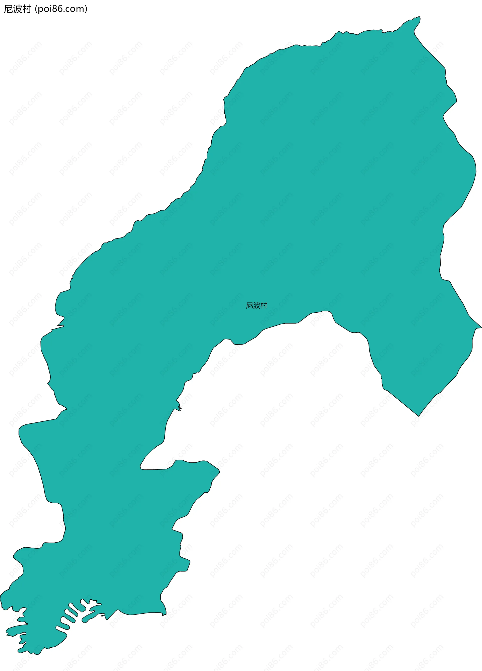 尼波村边界地图
