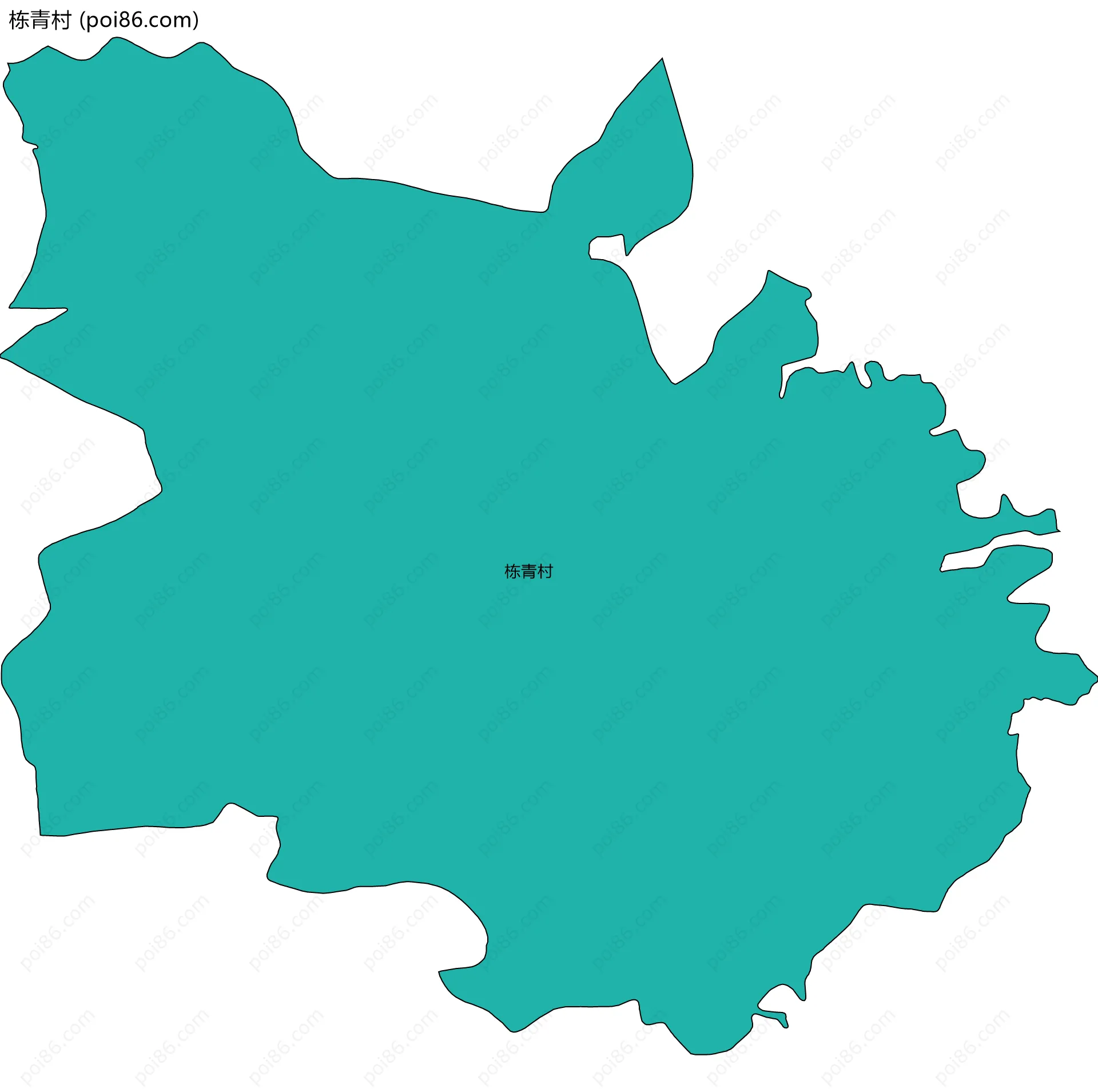 栋青村边界地图