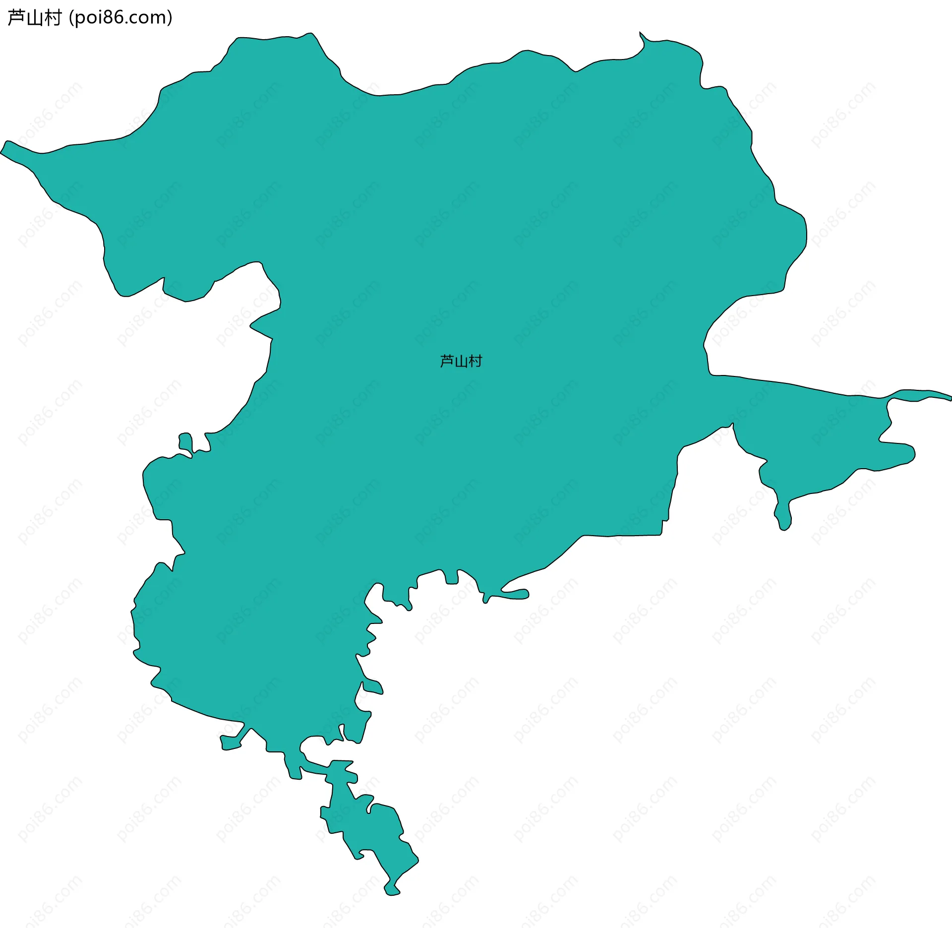 芦山村边界地图