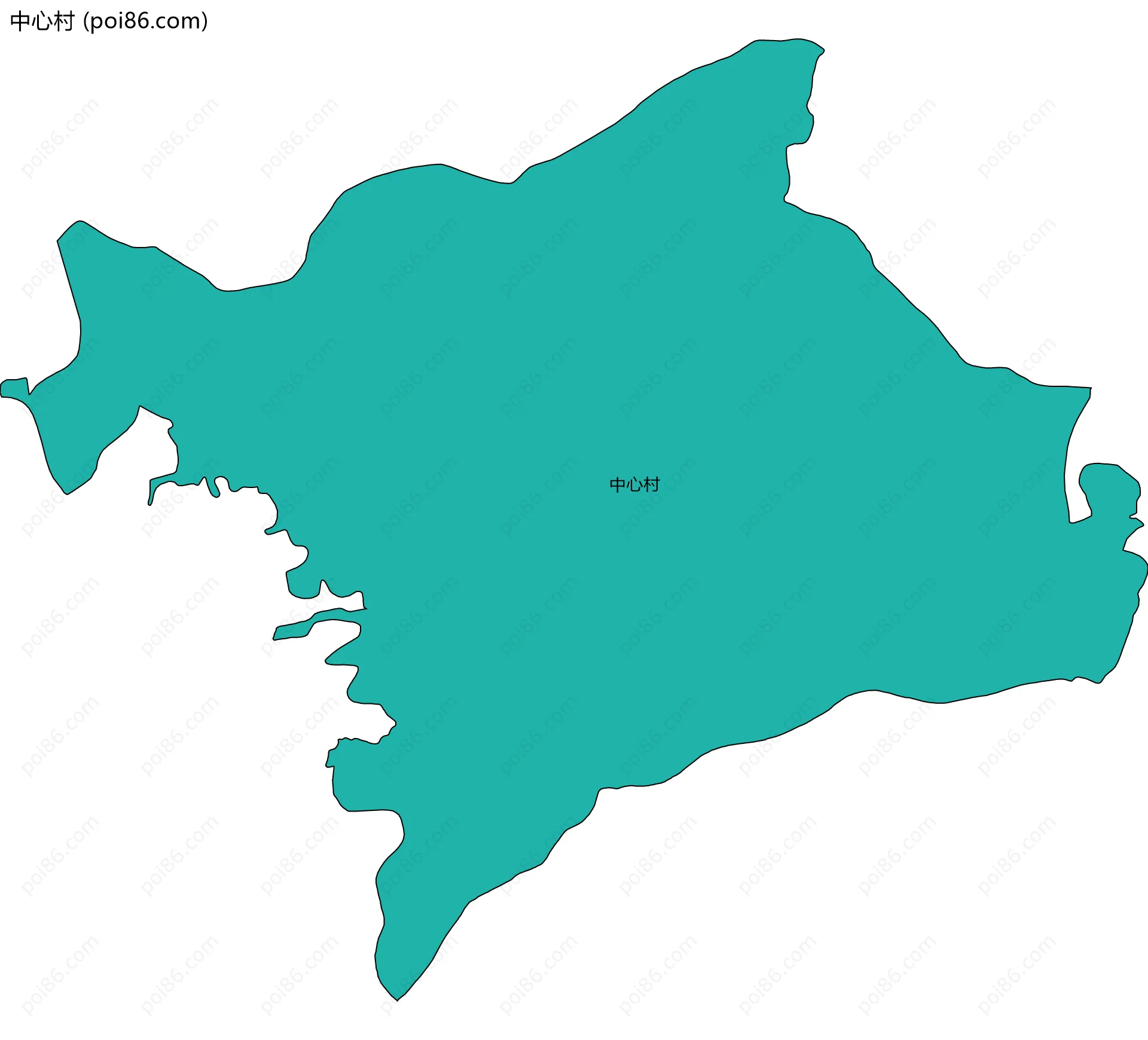 中心村边界地图