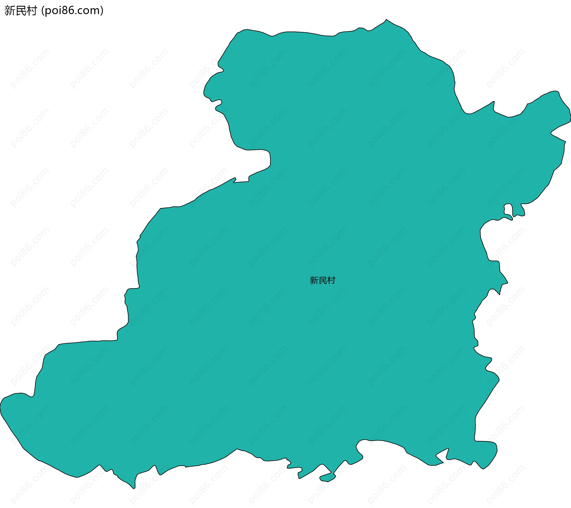 新民村边界地图