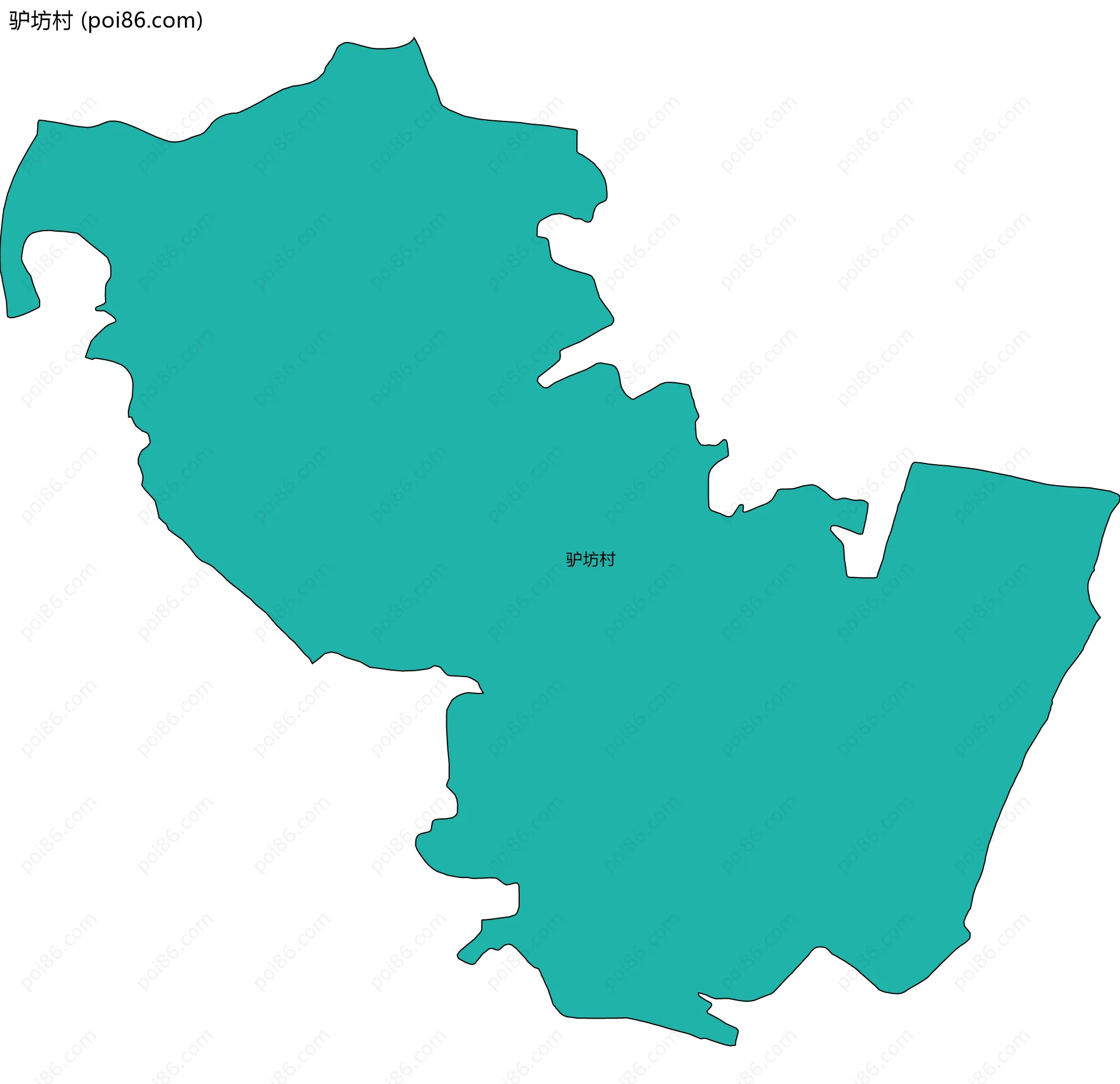 驴坊村边界地图